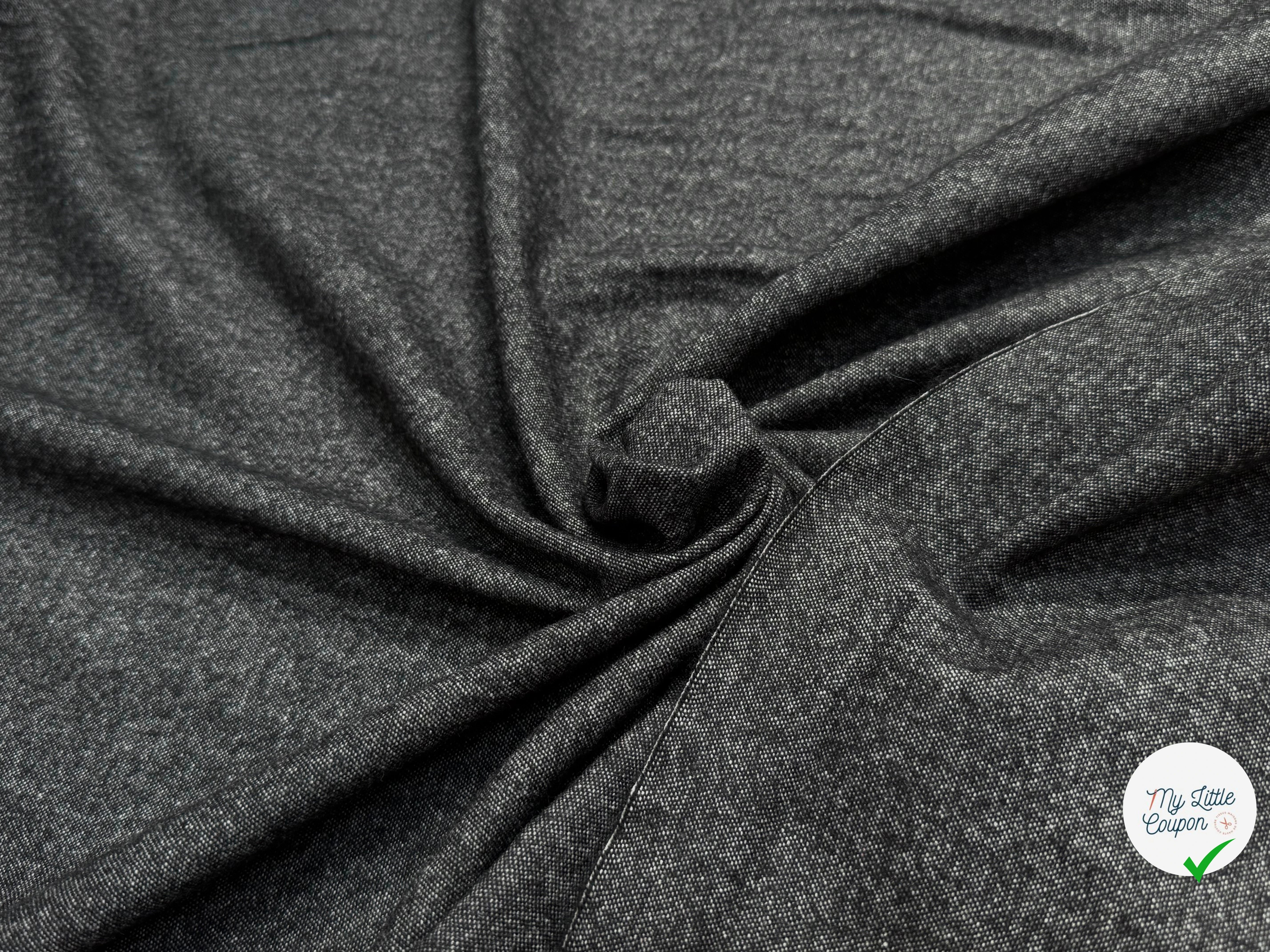 DRAPERIE DE LAINE TOUCHER DOUX 80% LAINE GRIS CHINÉ - My Little Coupon