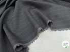 DRAPERIE DE LAINE VIERGE GRIS ANTHRACITE FINES RAYURES JAUNES MADE IN ITALY - My Little Coupon