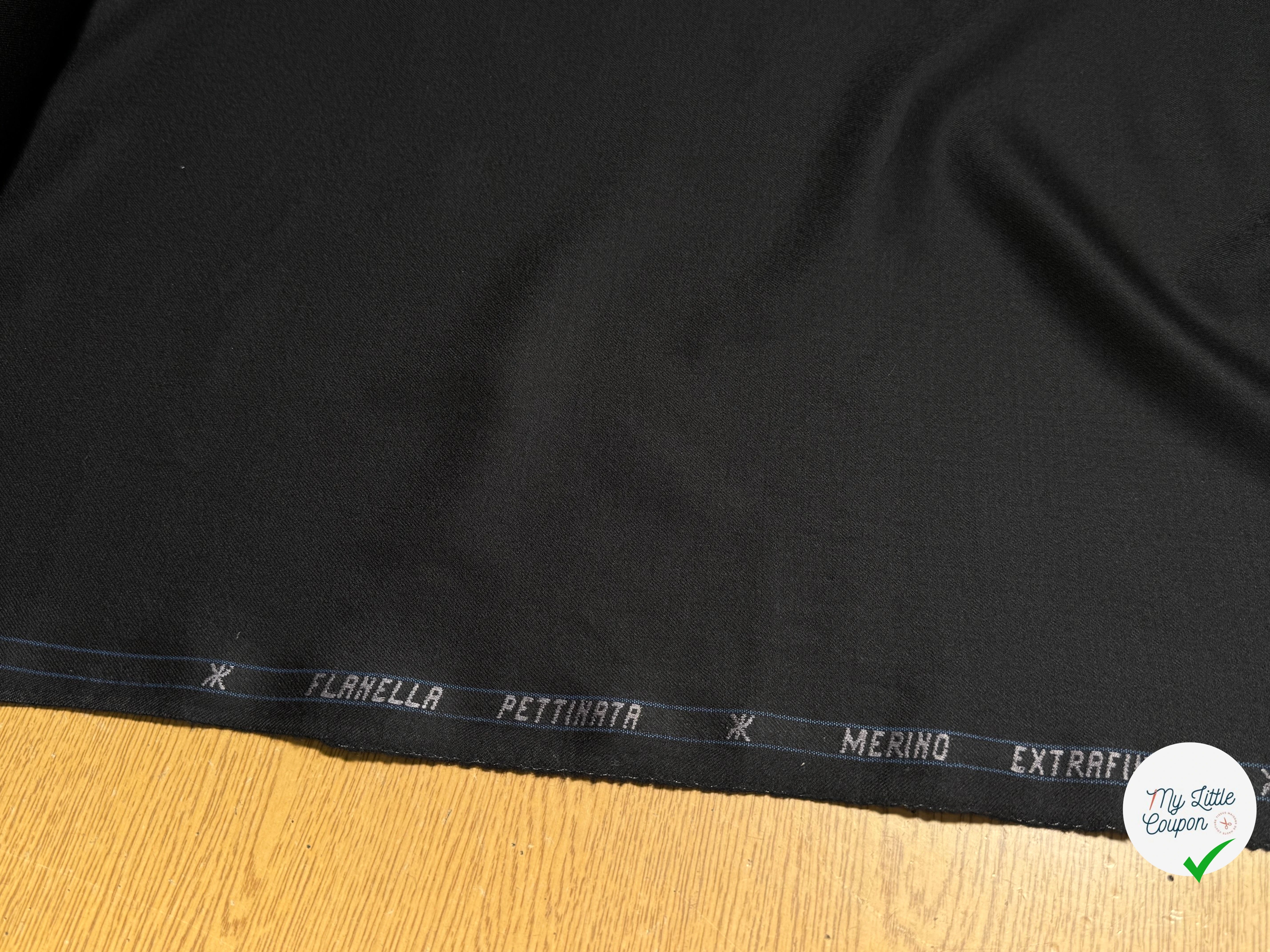 DRAPERIE FLANELLE DE LAINE SUBLIME NOIR - My Little Coupon