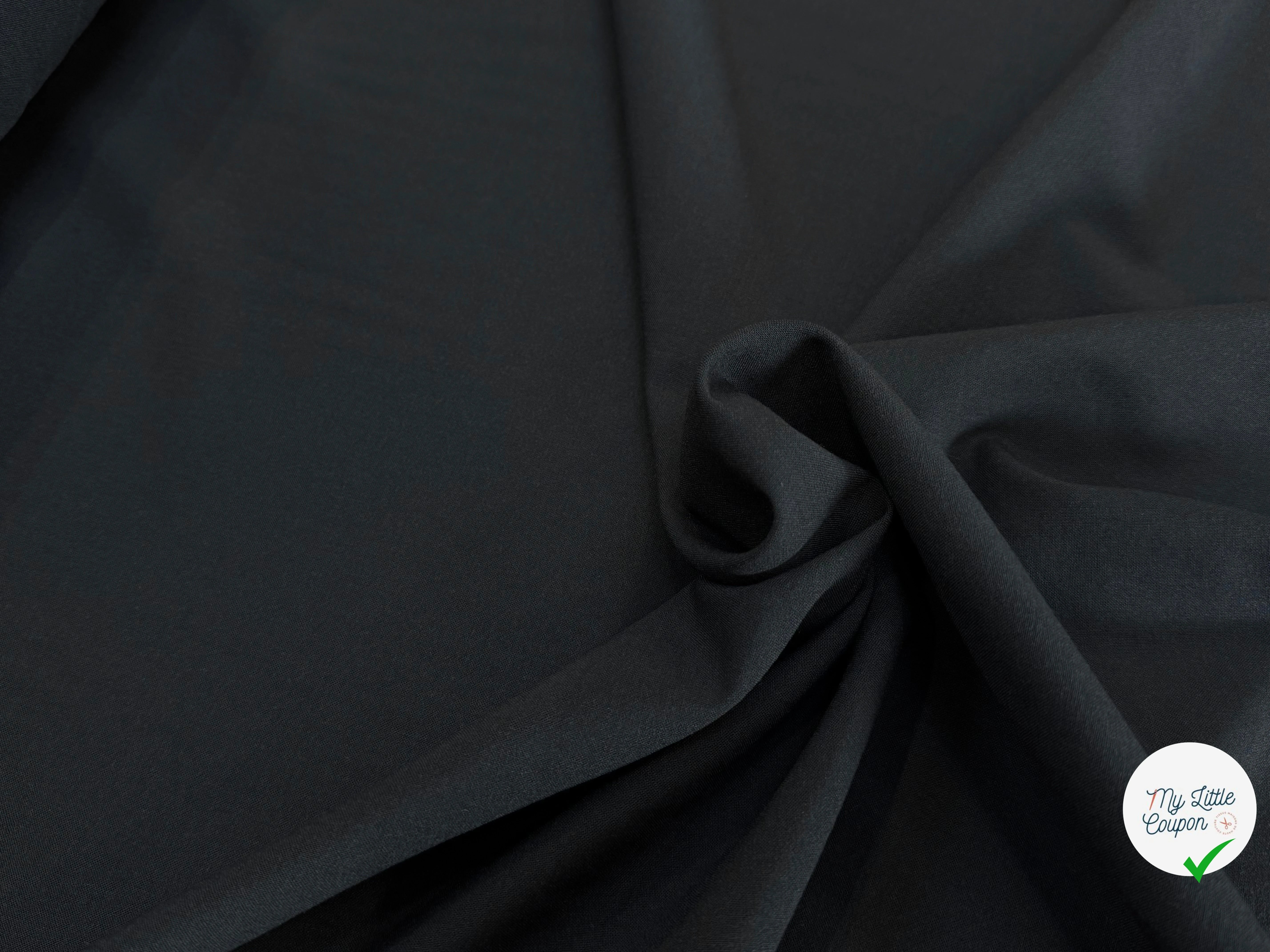 DRAPERIE FLANELLE DE LAINE ULTRA BELLE ET STRETCH NOIR ANTHRACITE 96% LAINE - My Little Coupon