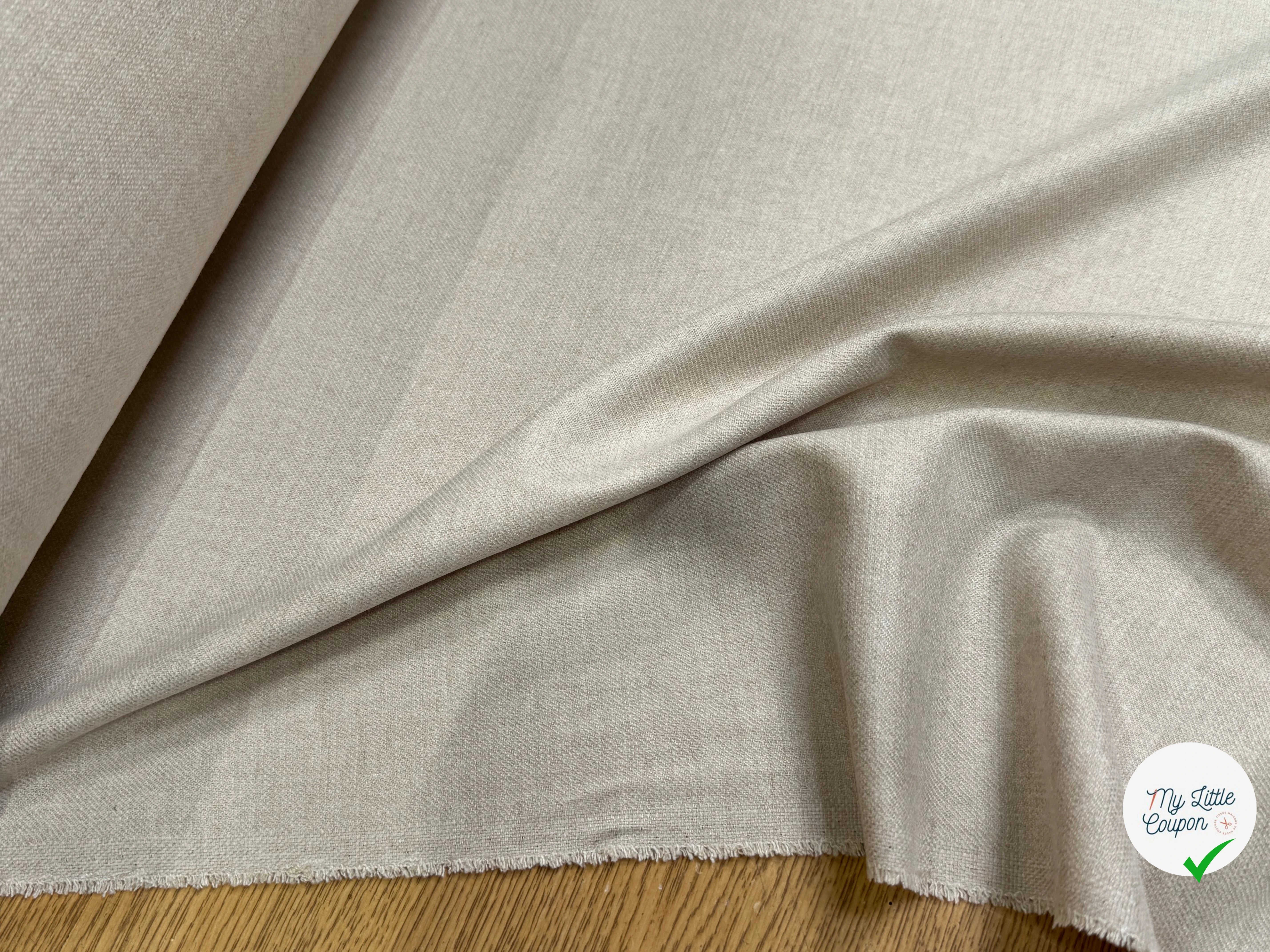 DRAPERIE FLANELLE DOUCE POLYLAINE ET 33% VISCOSE BEIGE - My Little Coupon