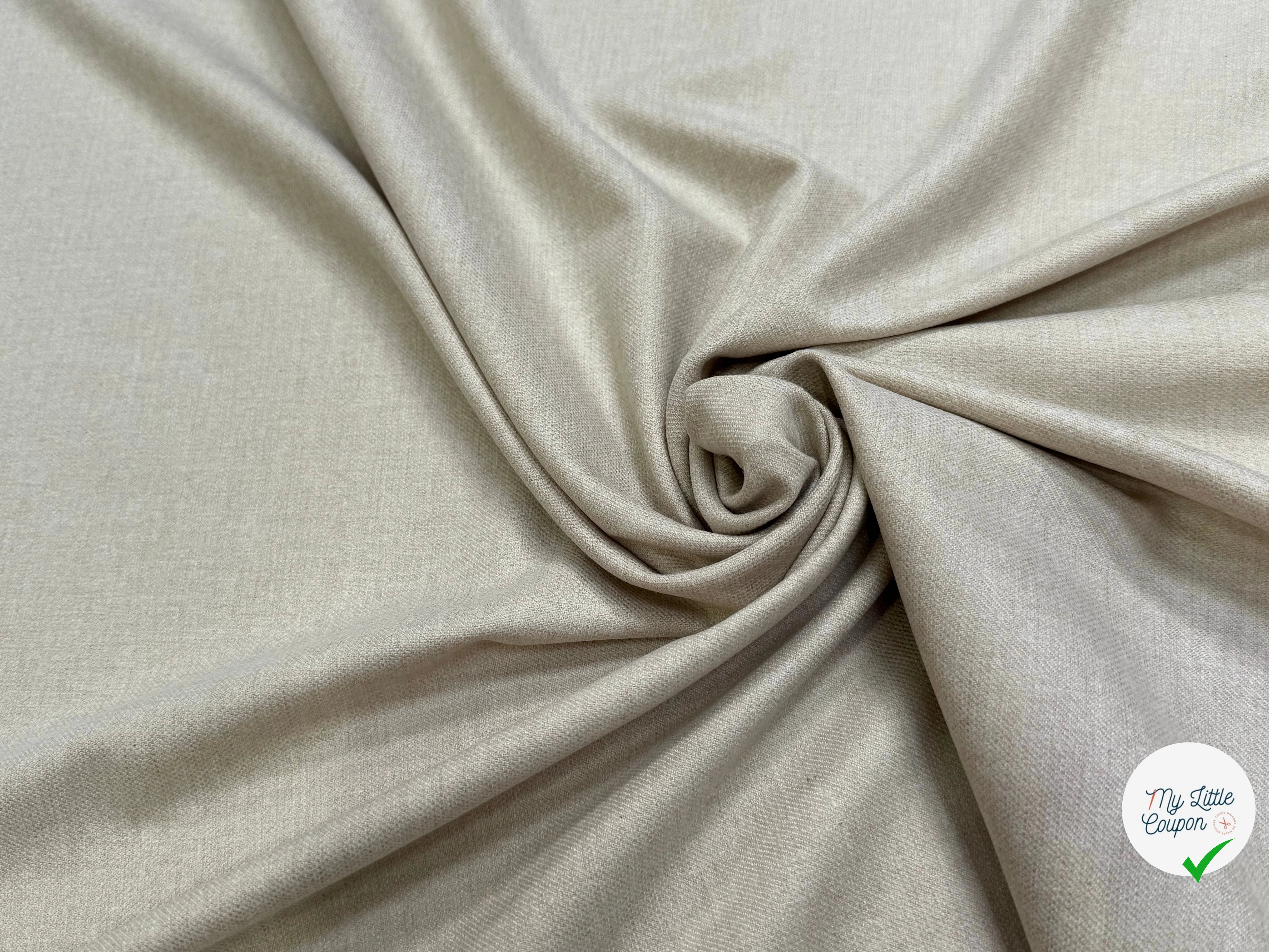 DRAPERIE FLANELLE DOUCE POLYLAINE ET 33% VISCOSE BEIGE - My Little Coupon