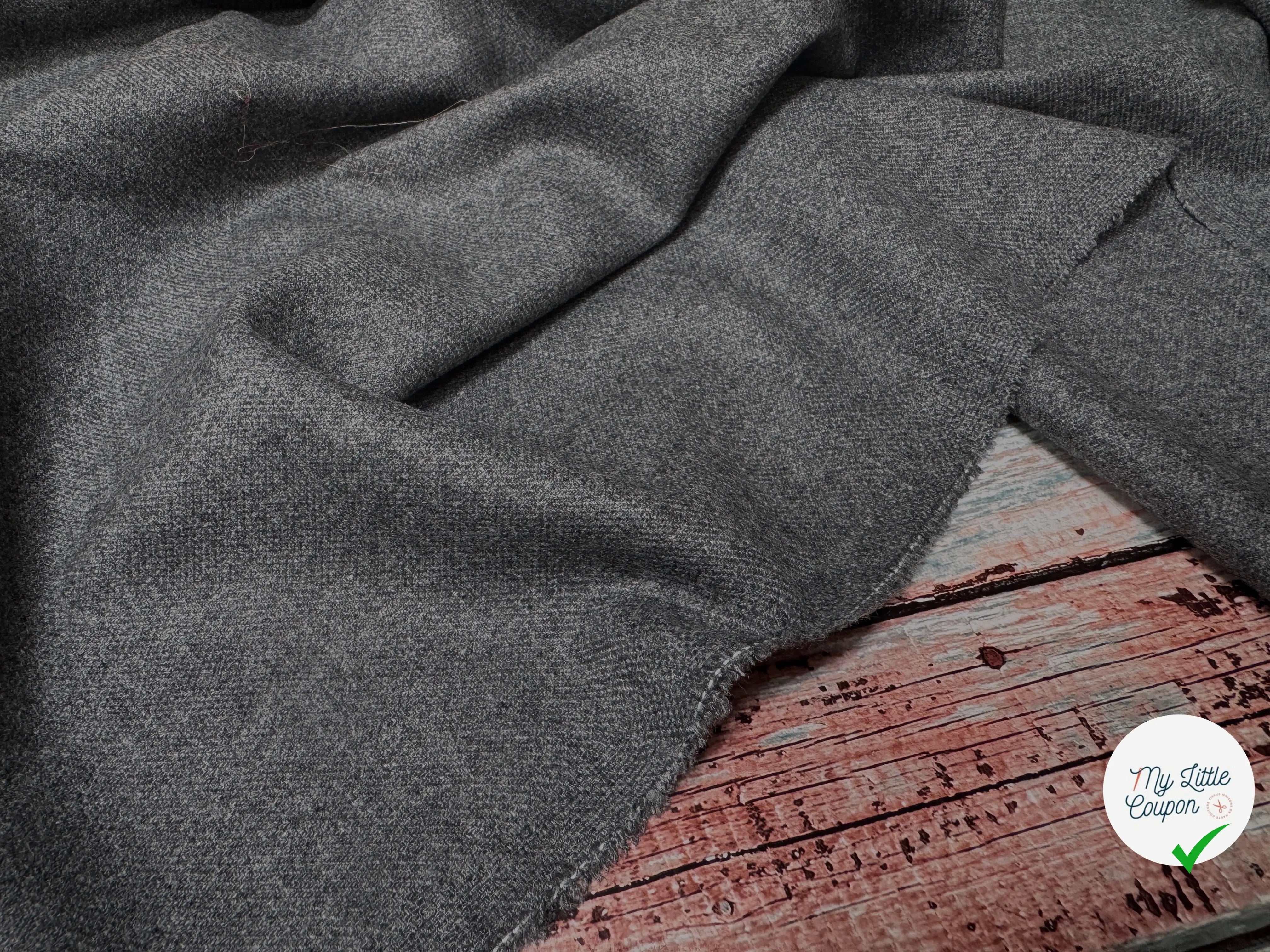 DRAPERIE FLANELLE SERGÉ ULTRA CHIC GRISE MANTECO - My Little Coupon