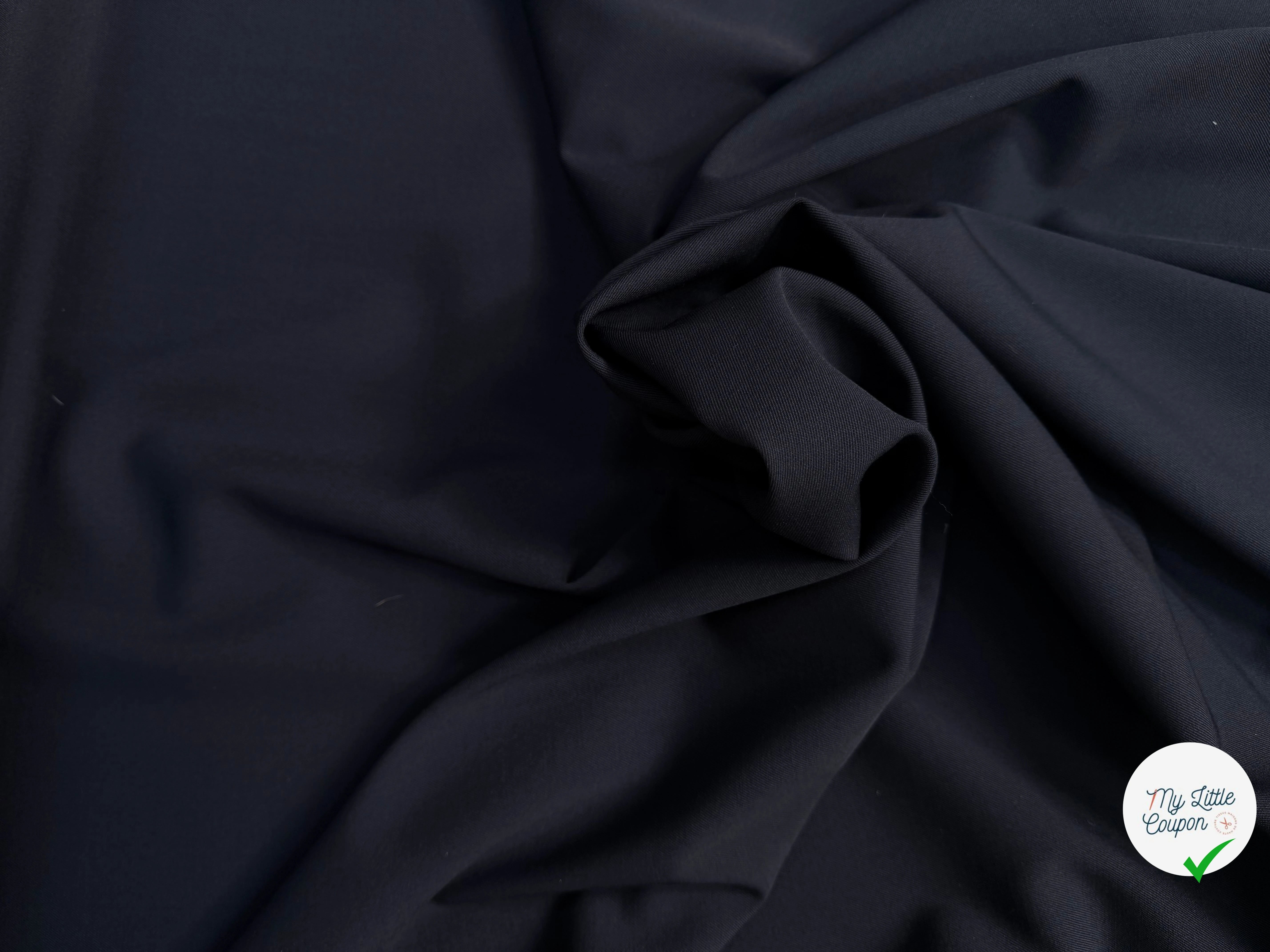 DRAPERIE ITALIENNE CHIC BLEU 93% LAINE VIERGE STRETCH - My Little Coupon