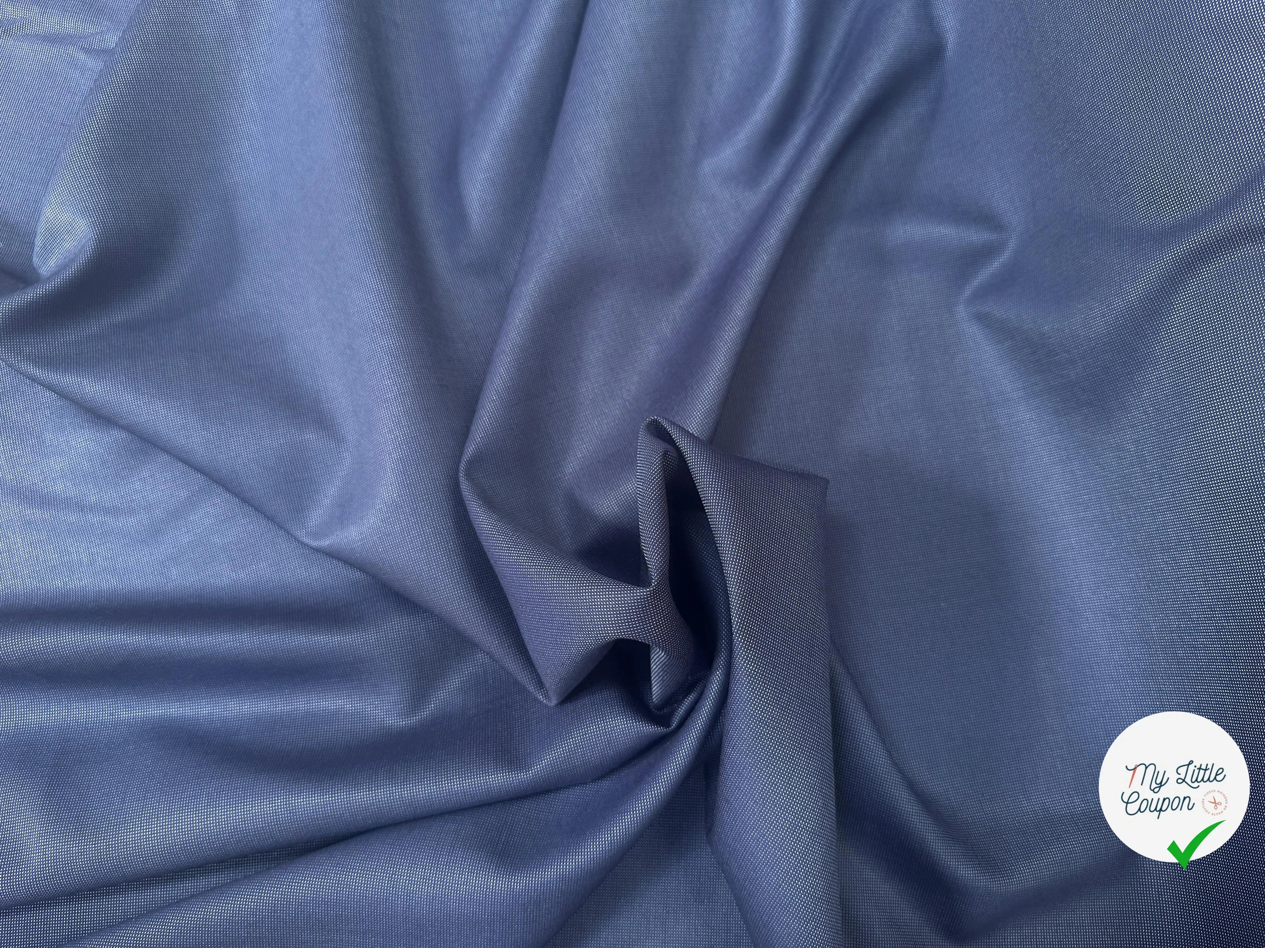 DRAPERIE LAINE CAVIAR BLEU POINTILLÉS CHIC - My Little Coupon
