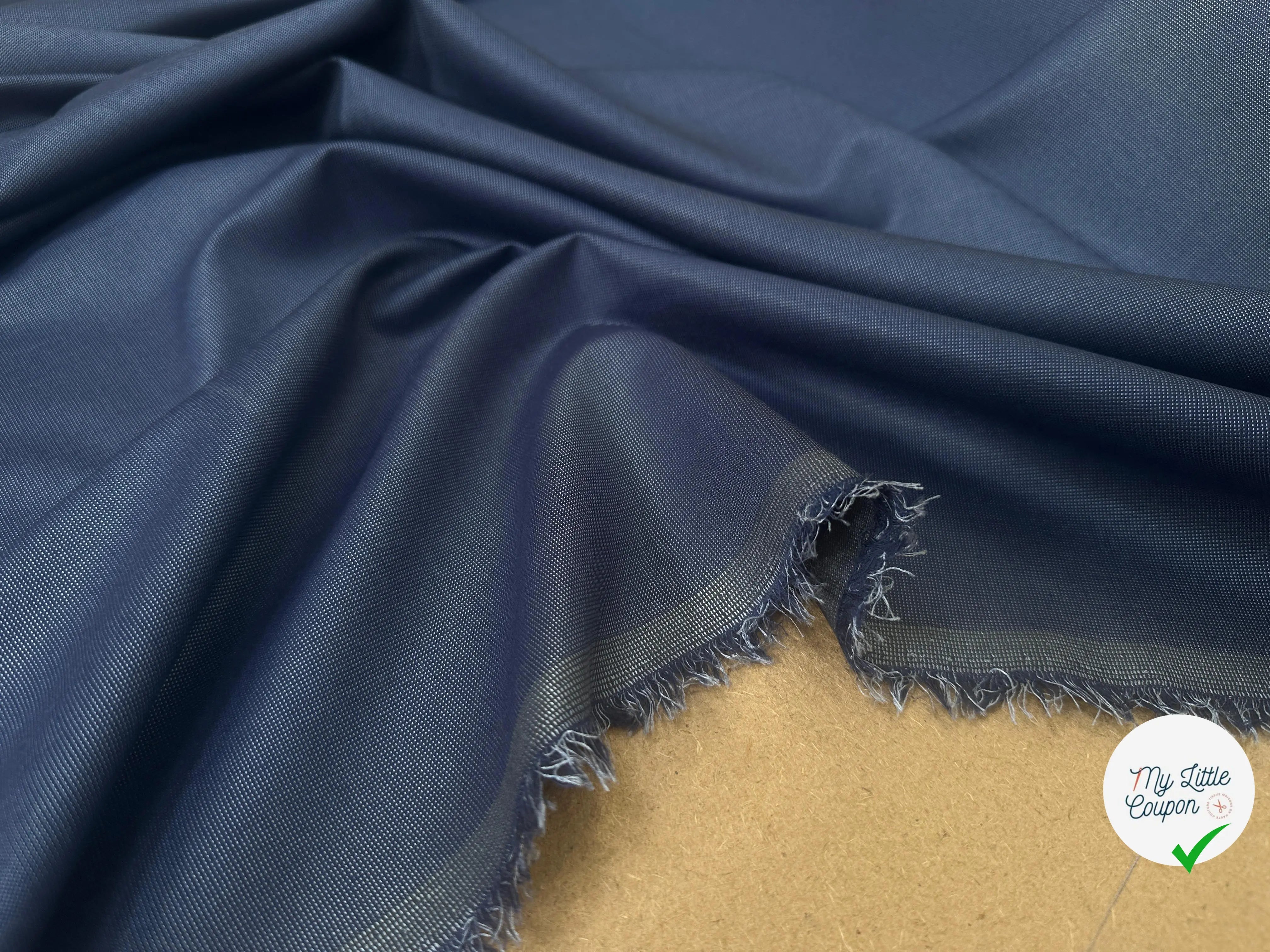 DRAPERIE LAINE CAVIAR BLEU POINTILLÉS CHIC - My Little Coupon