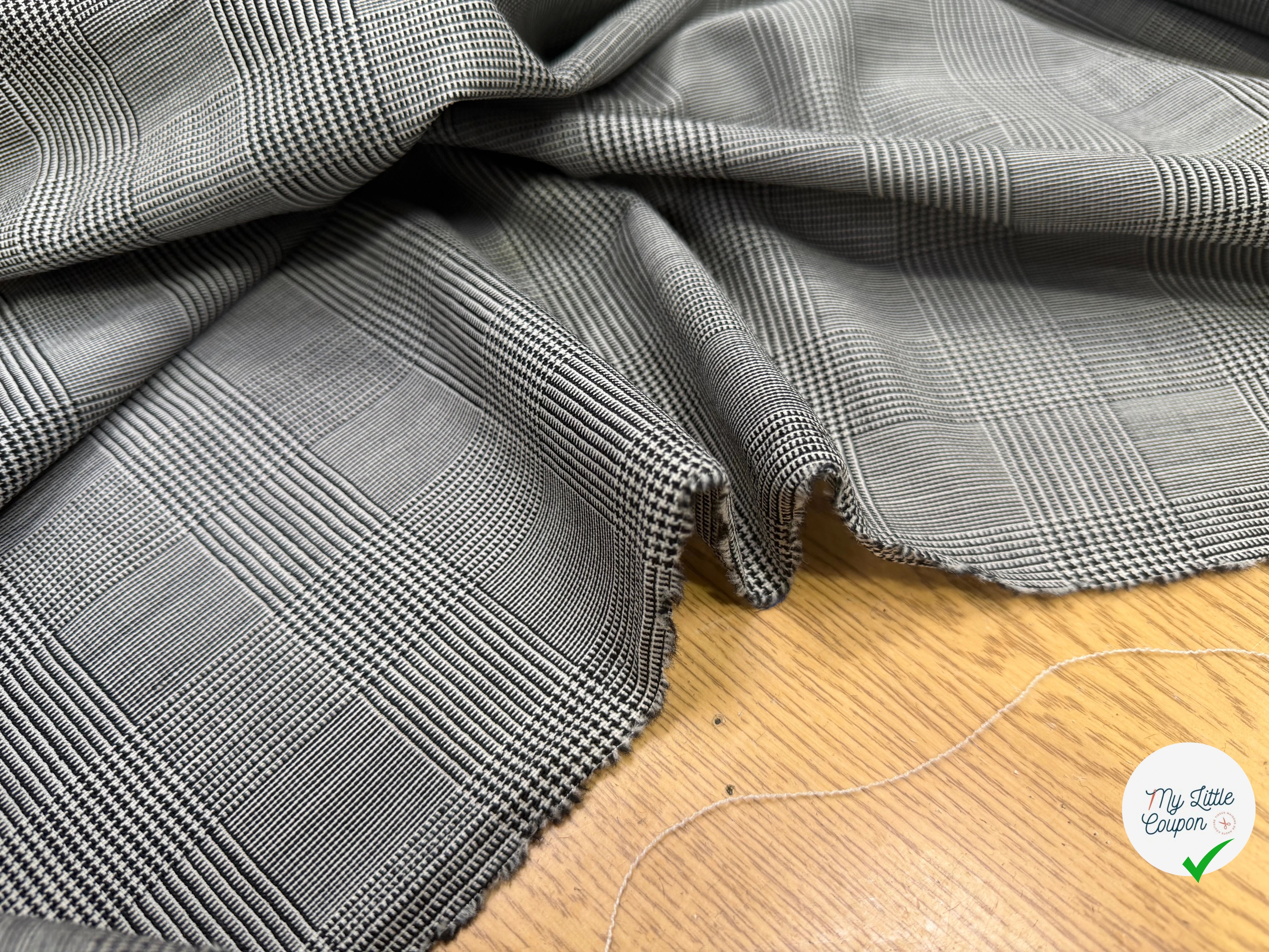 DRAPERIE LAINE MI SAISON CHIC PRINCE DE GALLES STRETCH - My Little Coupon