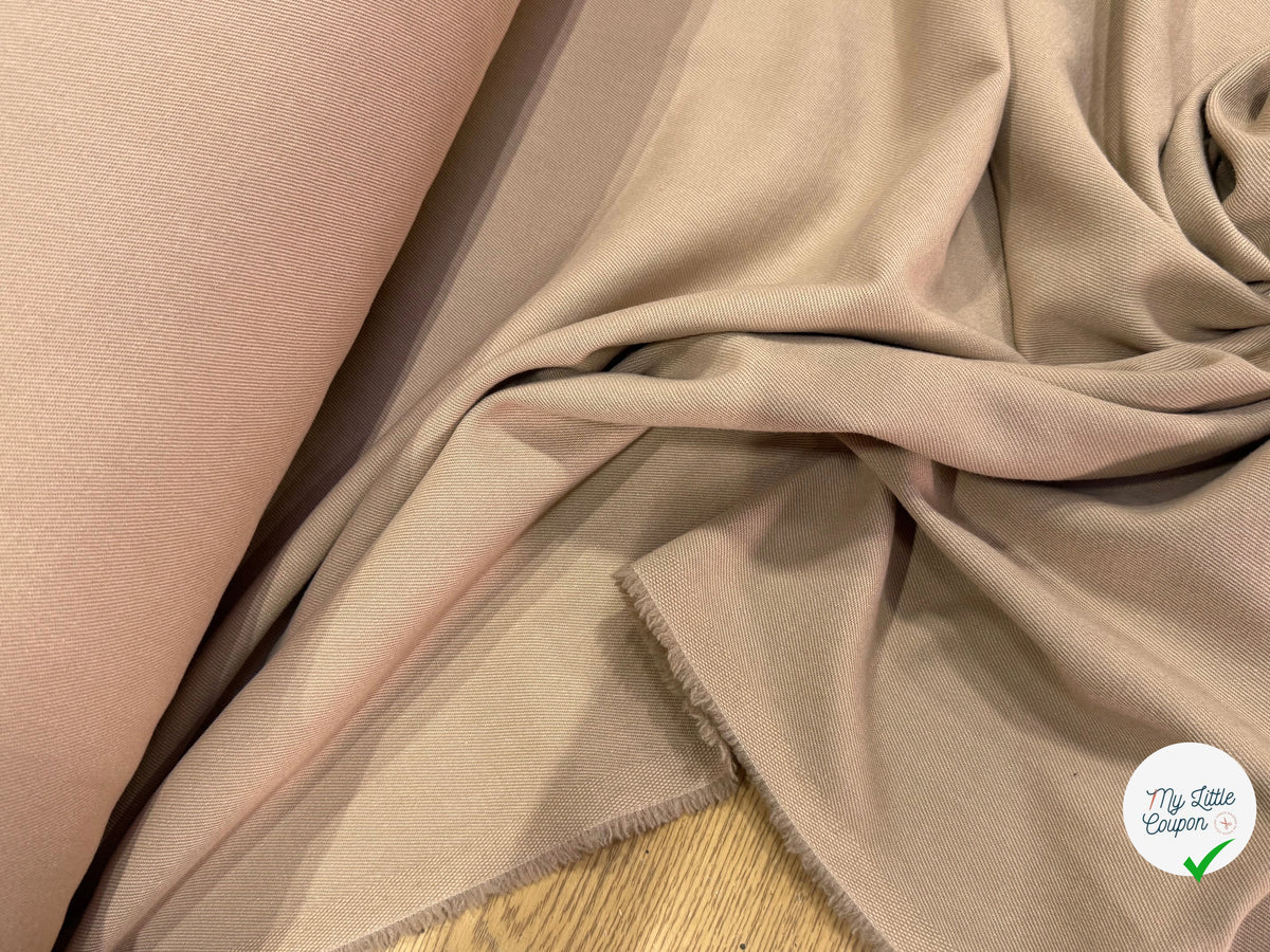 DRAPERIE LOURDE SERGÉE BEIGE TAUPE 80% LAINE - My Little Coupon