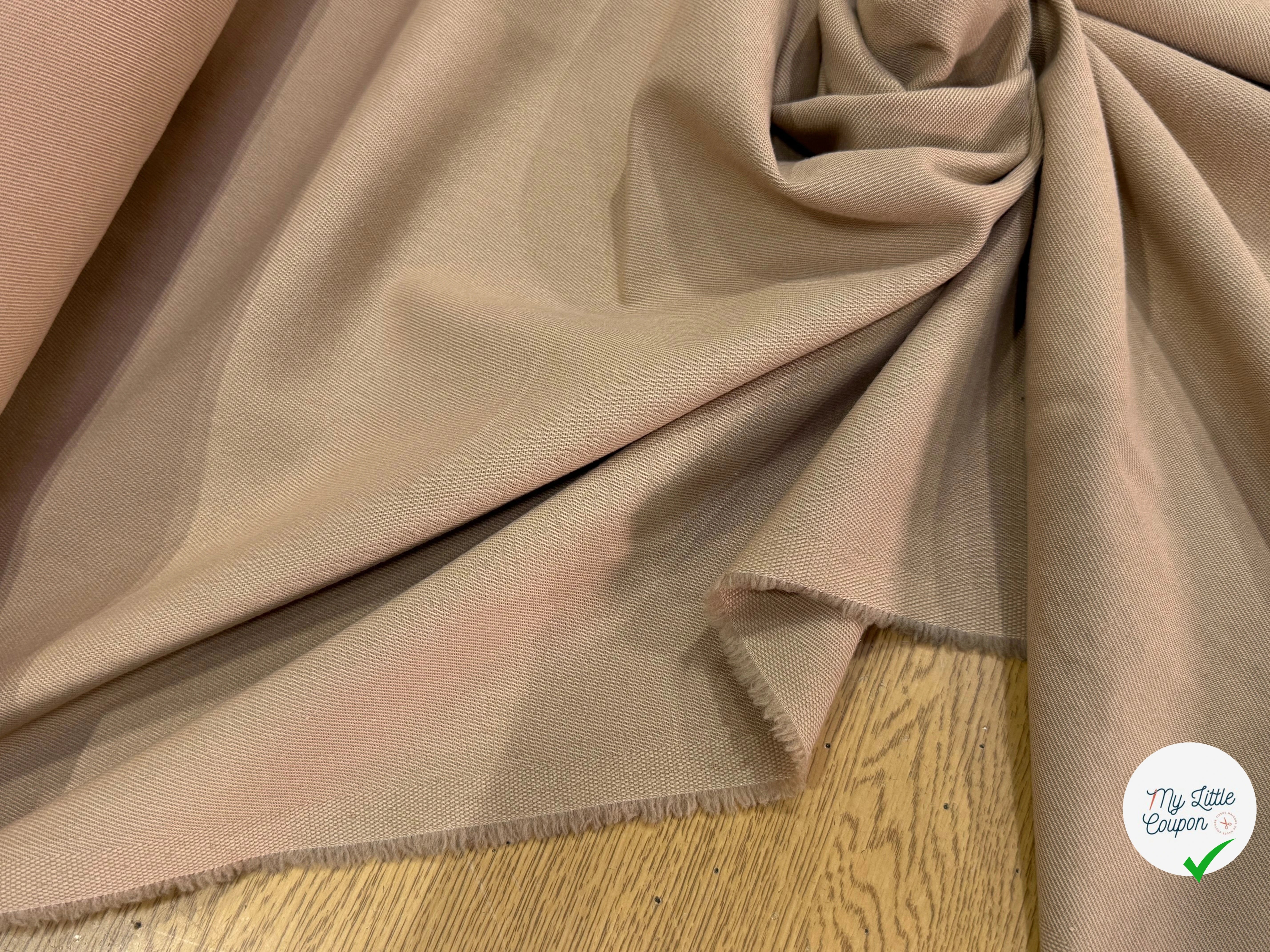 DRAPERIE LOURDE SERGÉE BEIGE TAUPE 80% LAINE - My Little Coupon