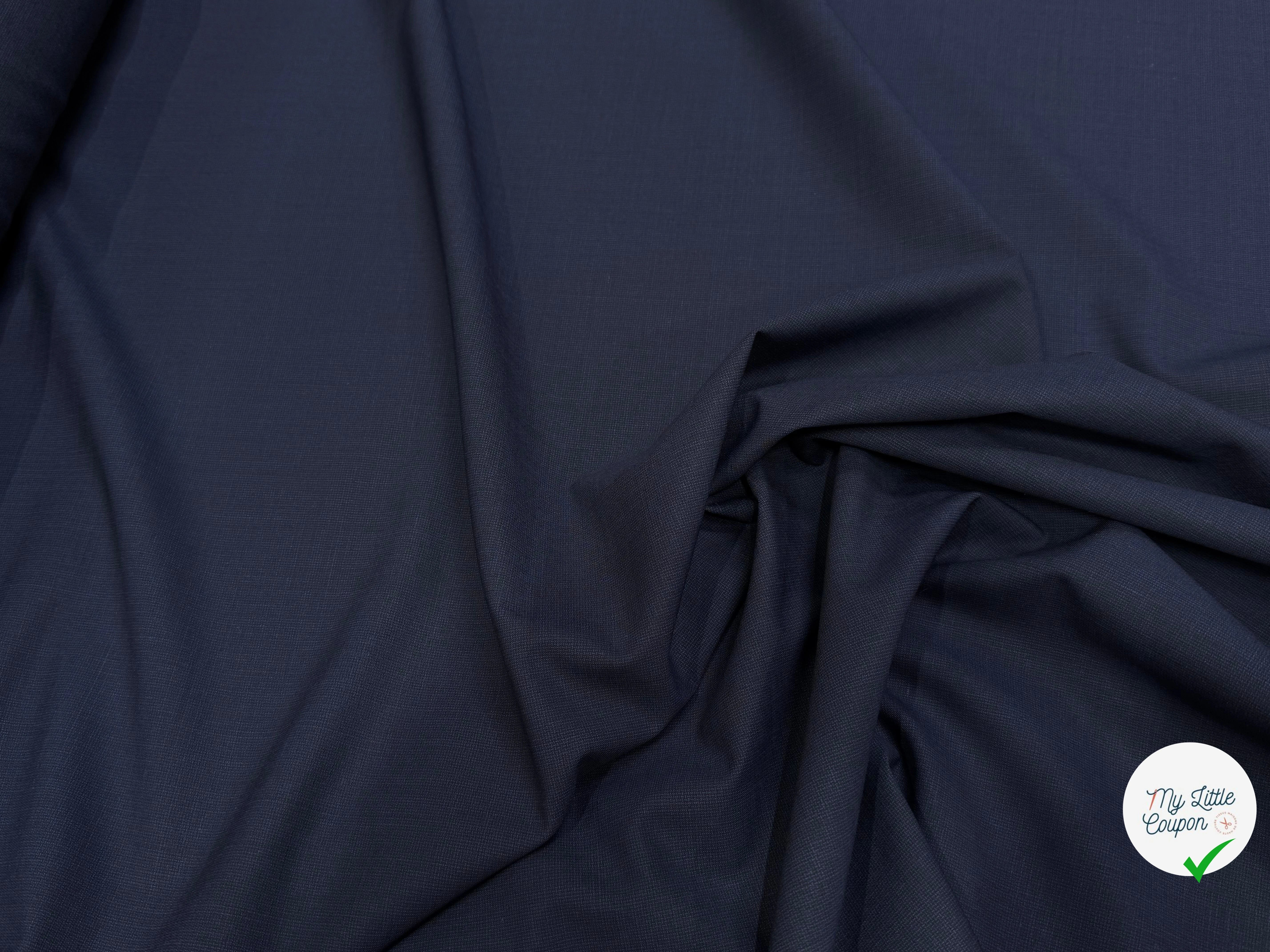 DRAPERIE POLYLAINE BLEU MARINE STRETCH VOLUPTUEUSE - My Little Coupon