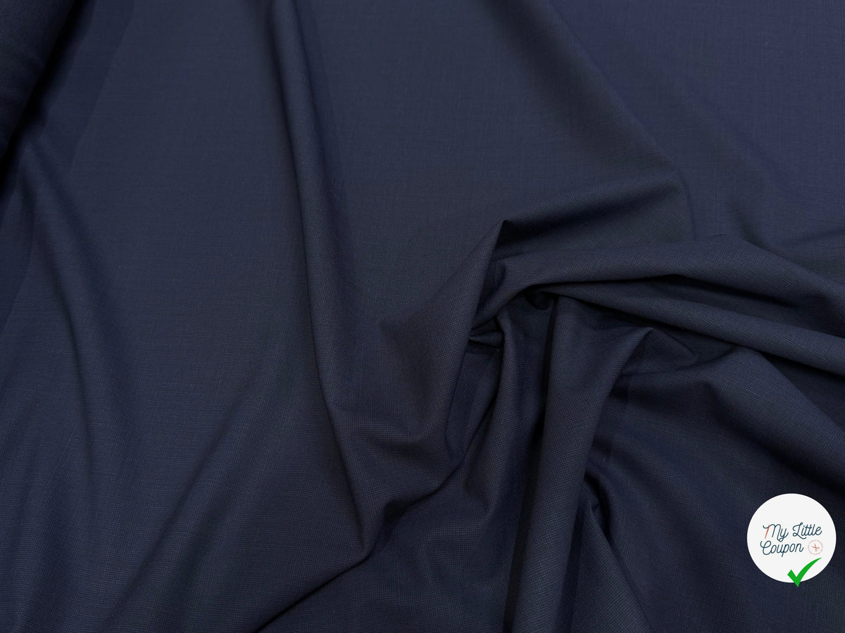 DRAPERIE POLYLAINE BLEU MARINE STRETCH VOLUPTUEUSE - My Little Coupon