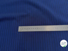 DRAPERIE POLYVISCOSE LOURDE ULTRA STRETCH BLEU À RAYURES CHIC TENUE - My Little Coupon