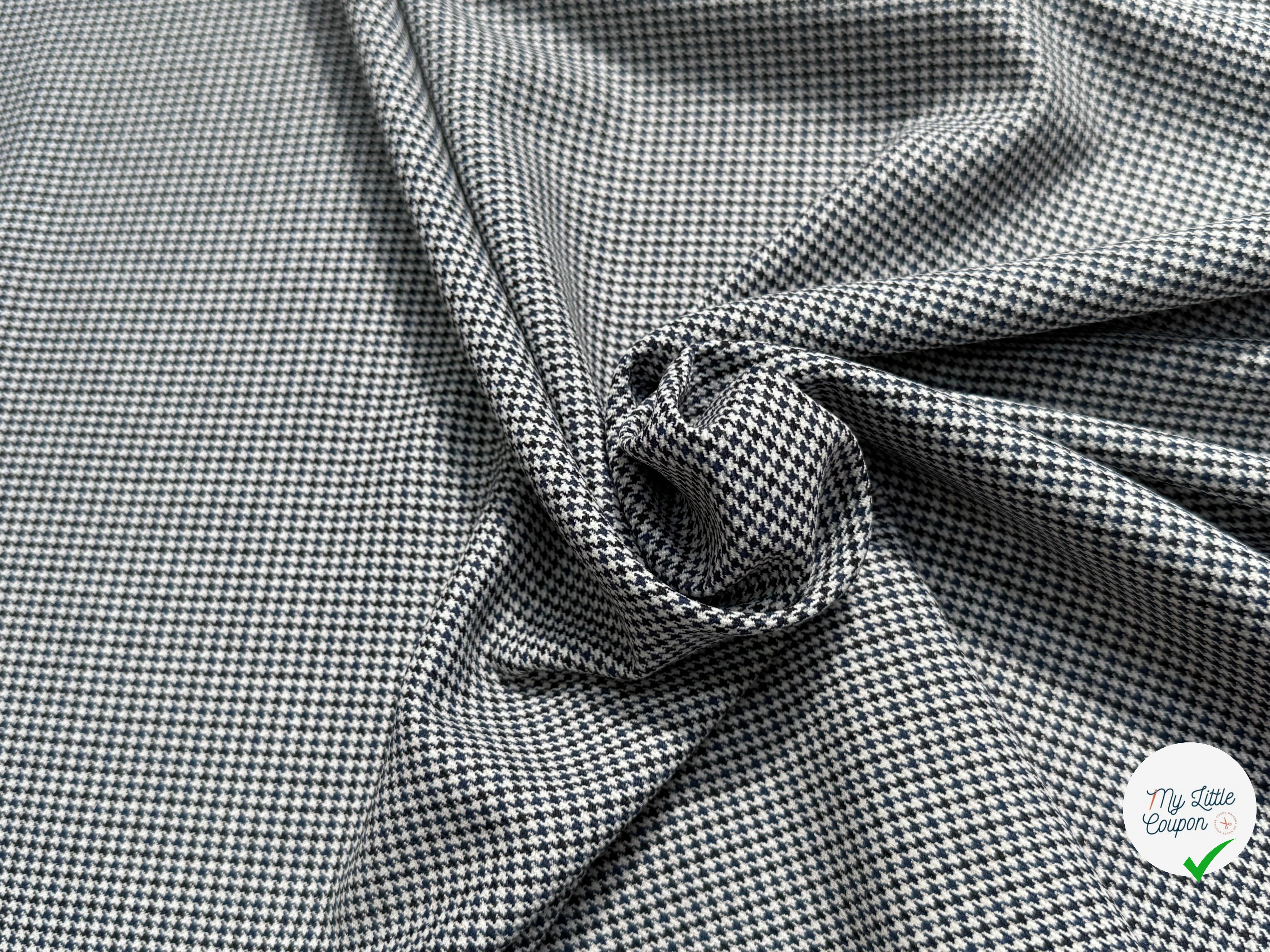 DRAPERIE POLYVISCOSE RAFFINÉE TRÈS BELLE TENUE MINI PIED DE COQ - My Little Coupon
