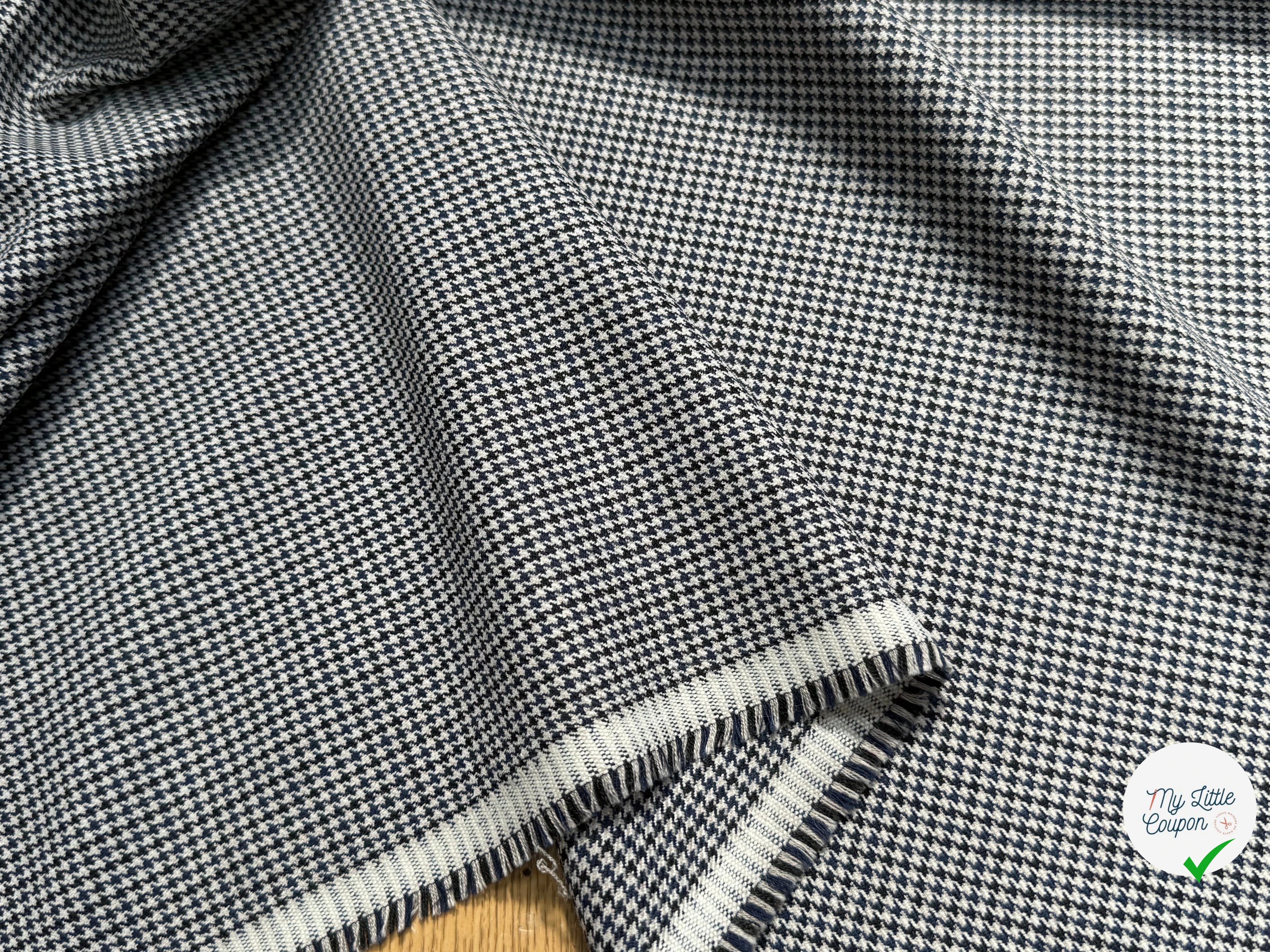 DRAPERIE POLYVISCOSE RAFFINÉE TRÈS BELLE TENUE MINI PIED DE COQ - My Little Coupon