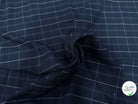 DRAPERIE SERGÉ CARREAUX NAVY - My Little Coupon