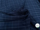 DRAPERIE SERGÉ CARREAUX NAVY - My Little Coupon