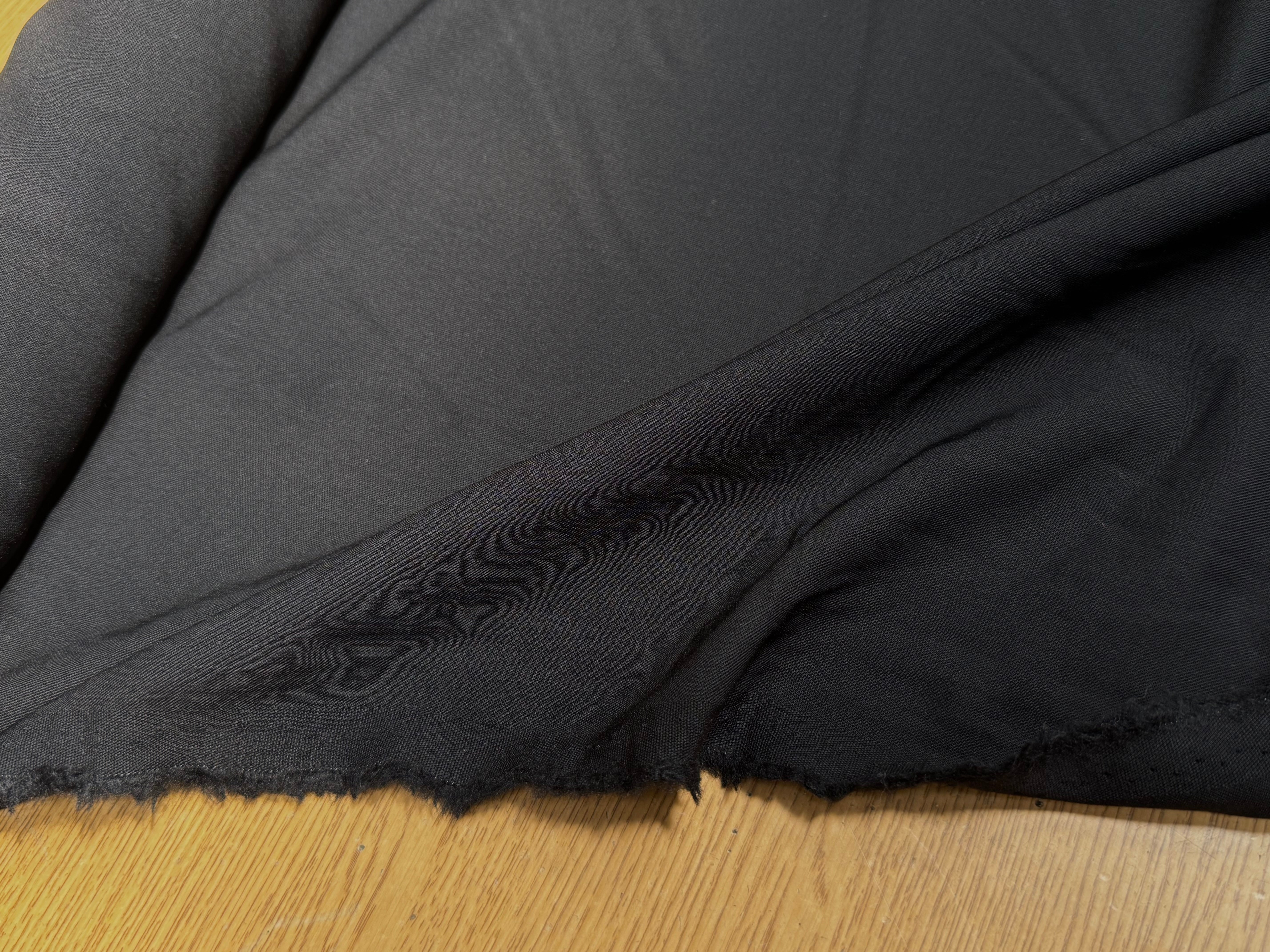 DRAPERIE SERGÉE DE LAINE STRETCH NOIRE BEAU TOMBÉ - My Little Coupon