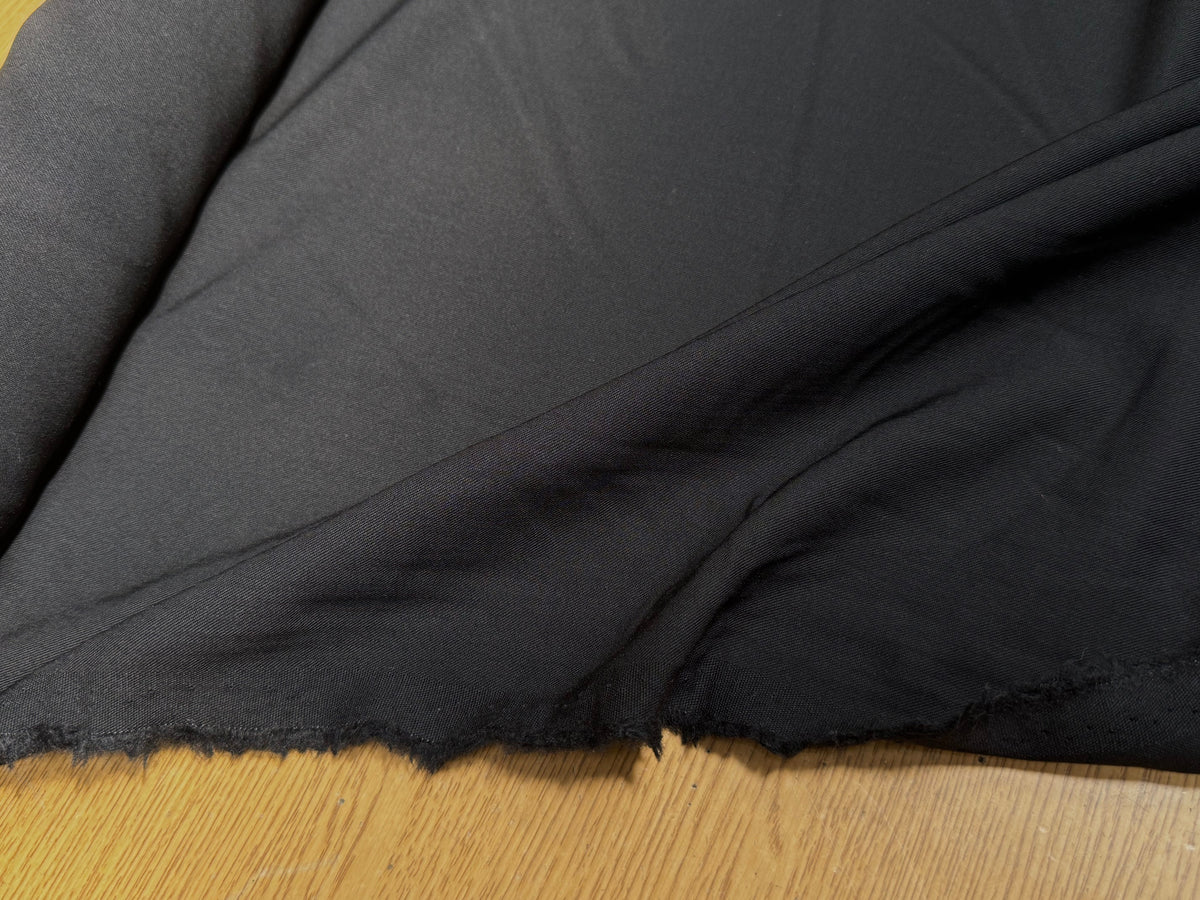 DRAPERIE SERGÉE DE LAINE STRETCH NOIRE BEAU TOMBÉ - My Little Coupon