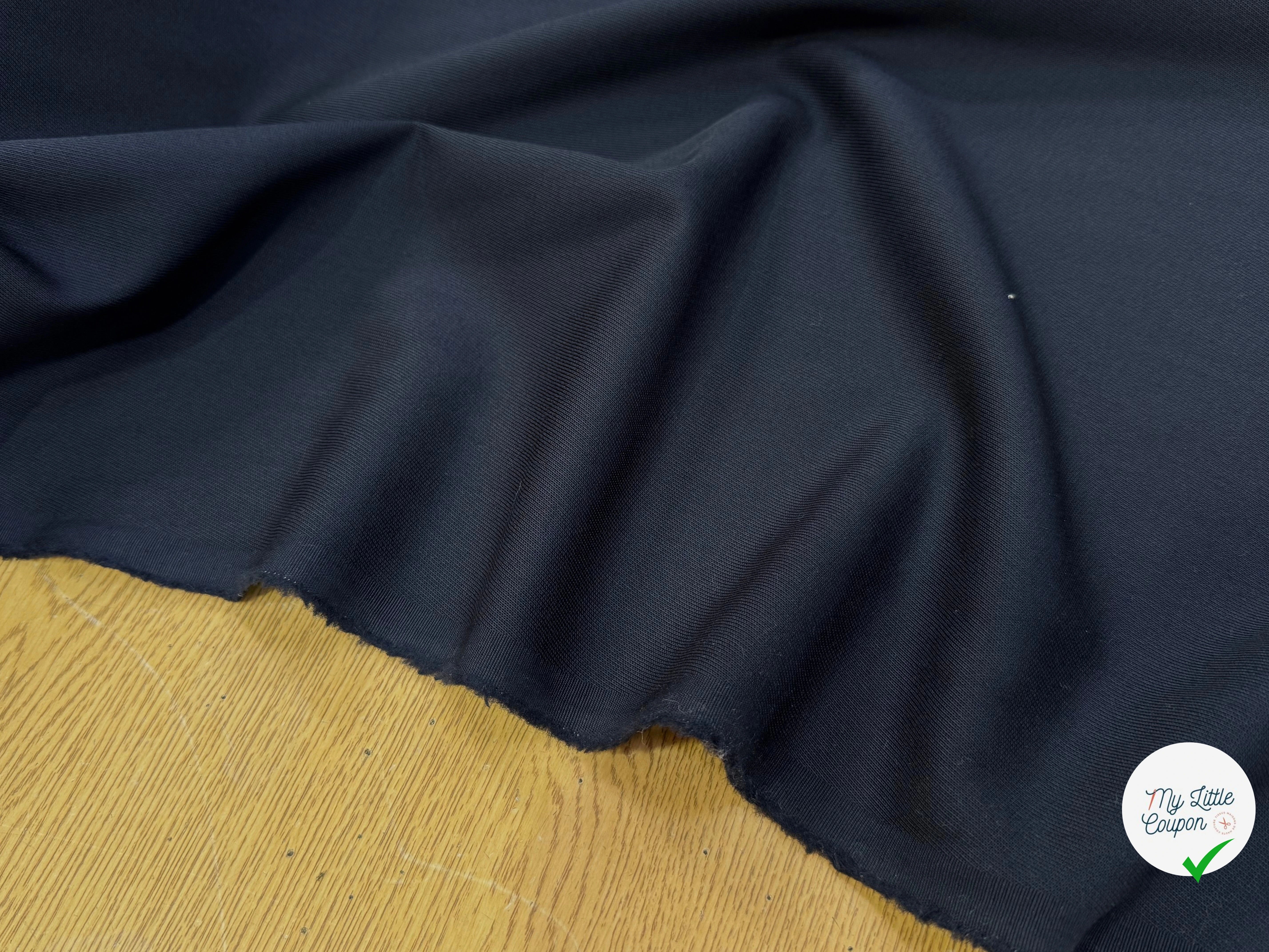 DRAPERIE SERGÉE DE LAINE TOMBÉ HARMONIEUX MARINE - My Little Coupon