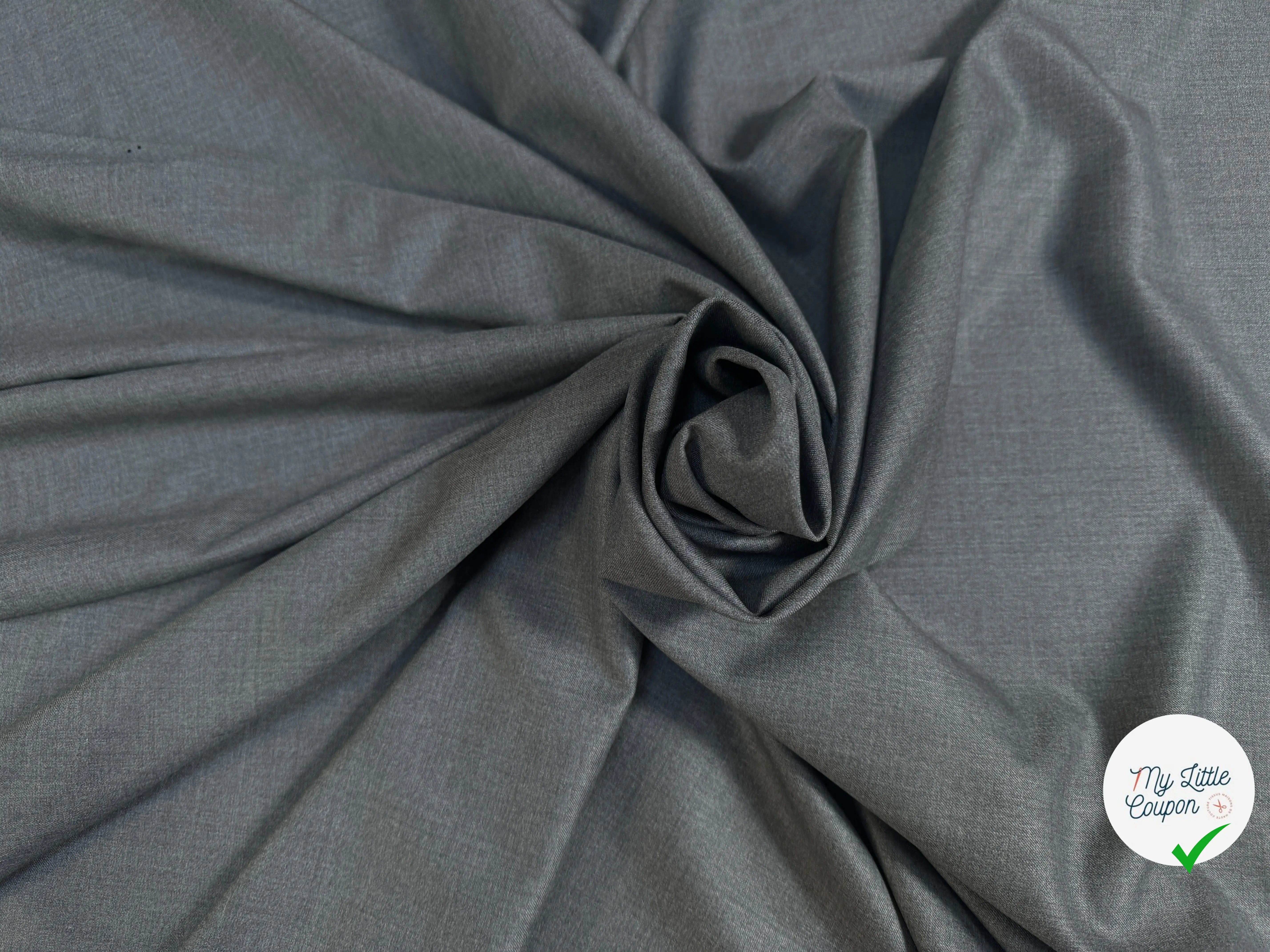 DRAPERIE SERGÉE GRISE CHIC ITALIE - My Little Coupon