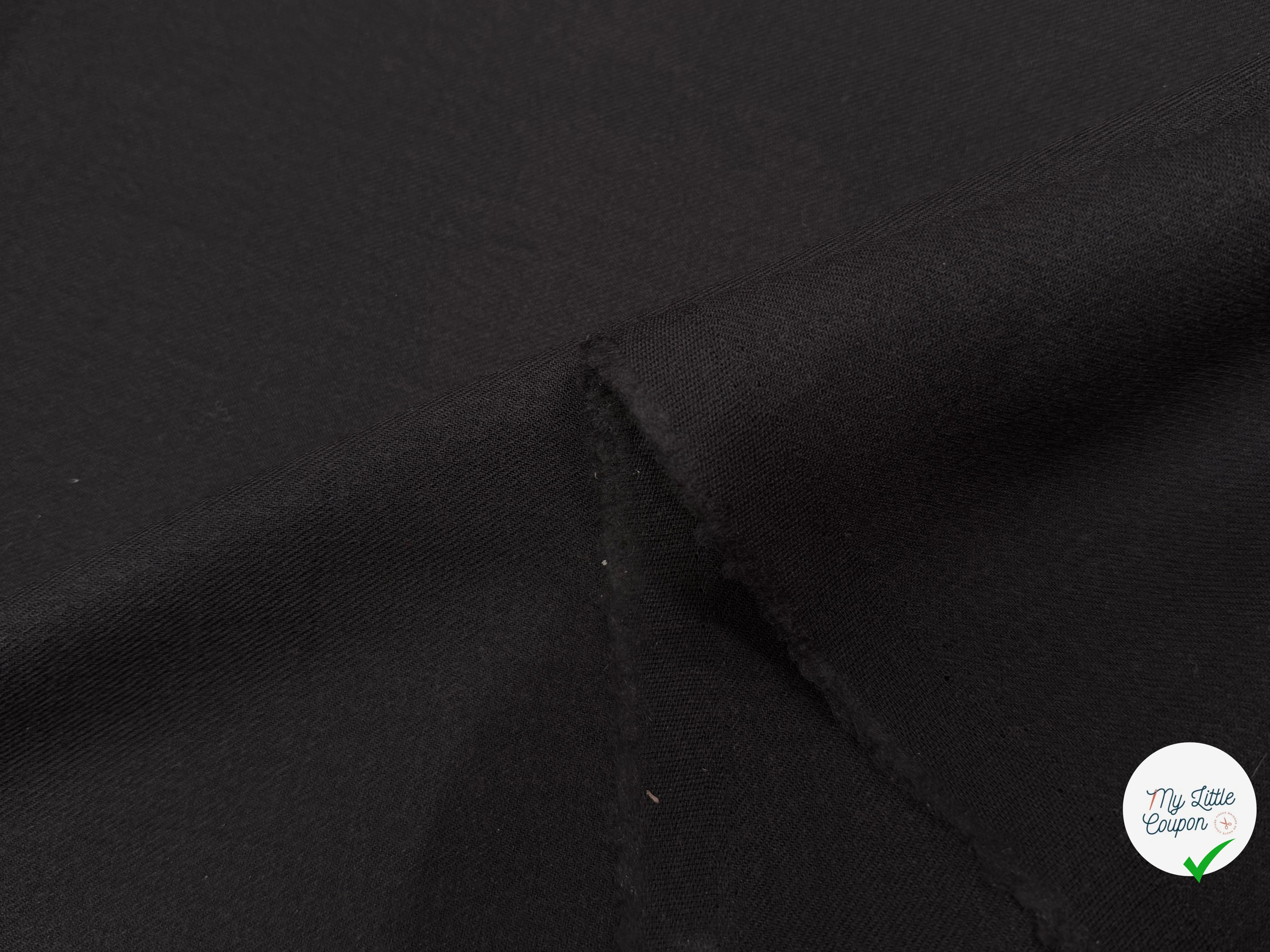 DRAPERIE SERGÉE MARRON LAINE VIERGE LÉGÈREMENT STRETCH - My Little Coupon