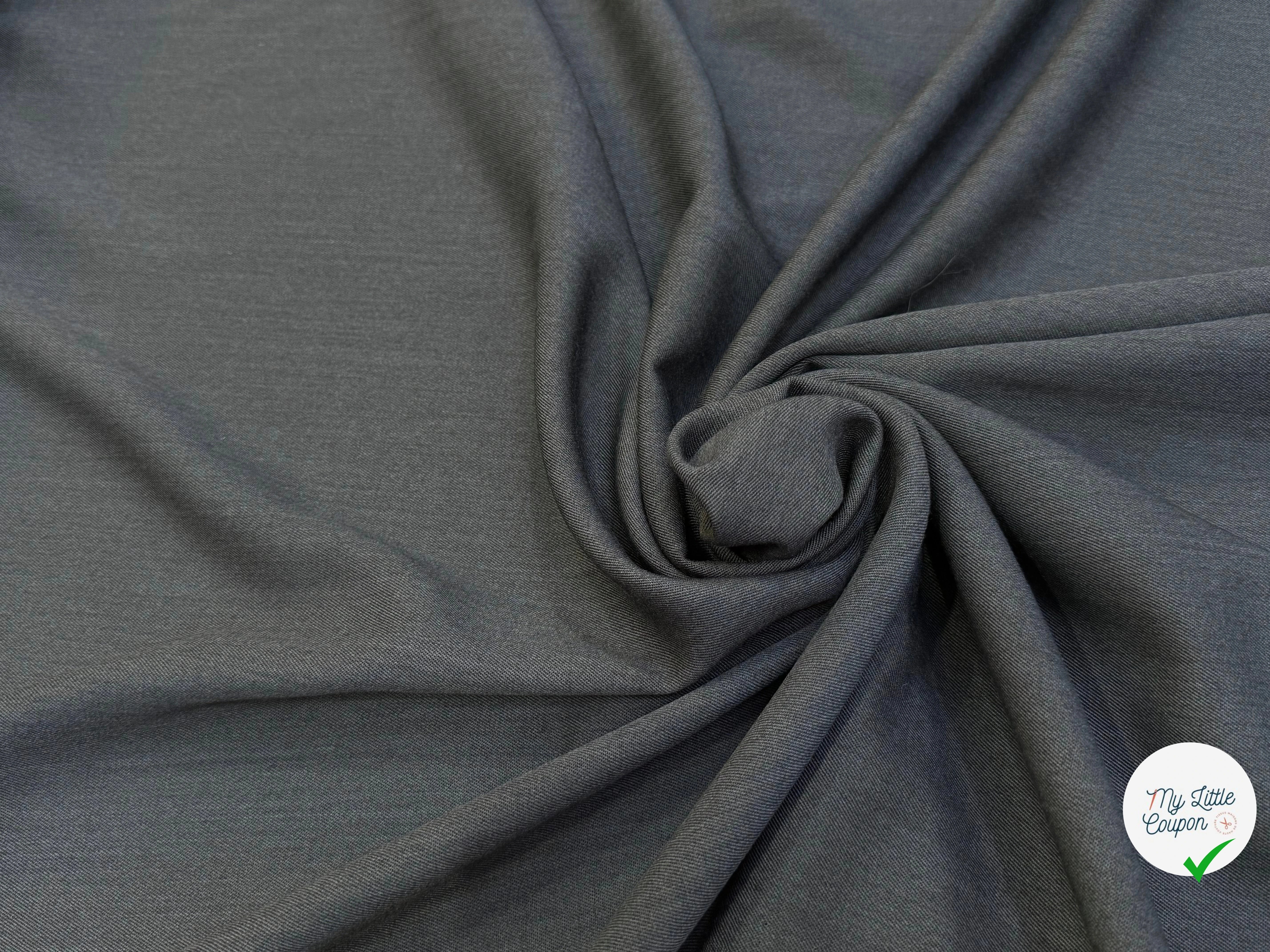 DRAPERIE SERGÉE POLYLAINE ÉLÉGANTE GRIS FON - My Little Coupon