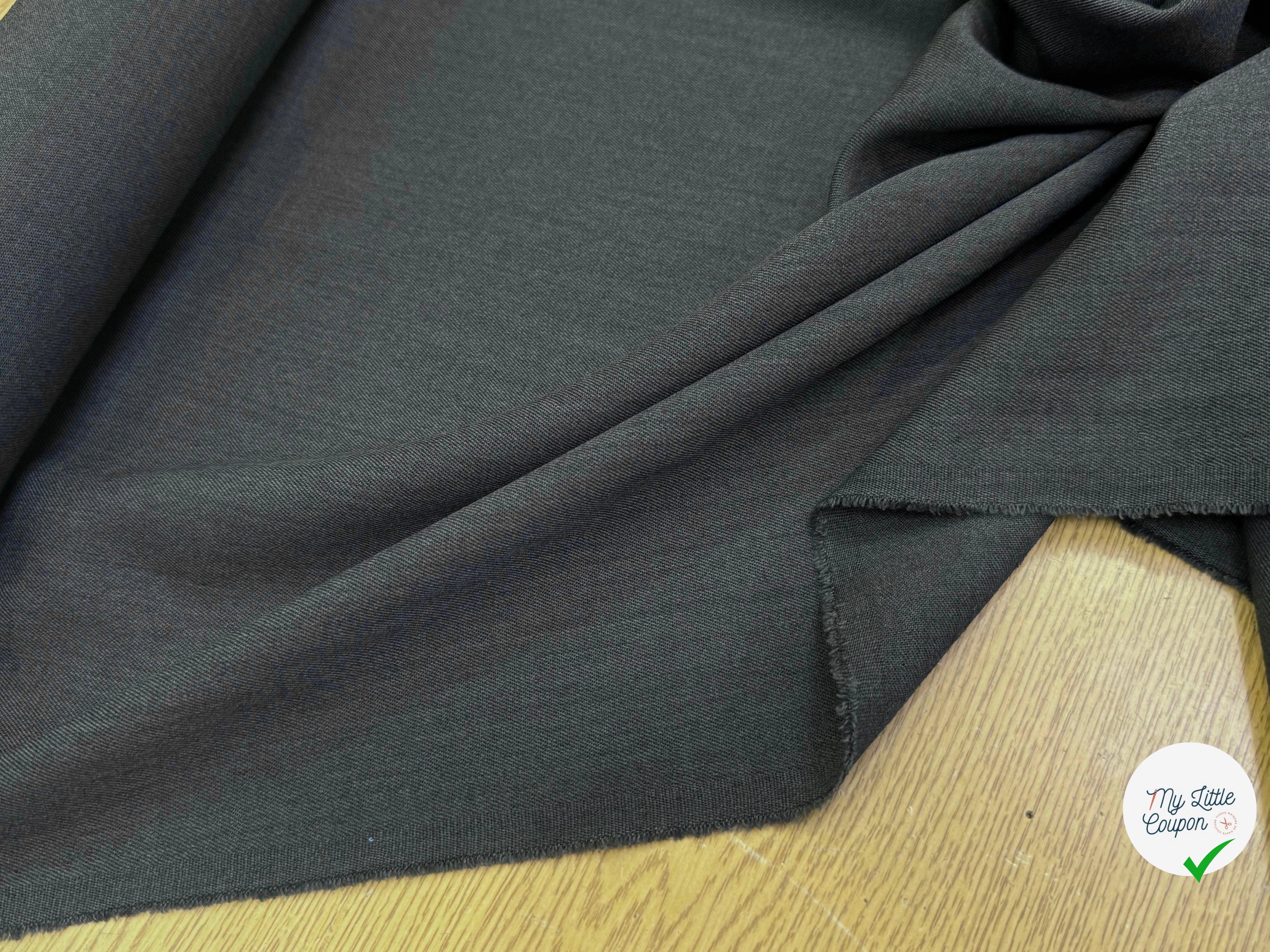 DRAPERIE SERGÉE POLYLAINE ÉLÉGANTE GRIS FON - My Little Coupon