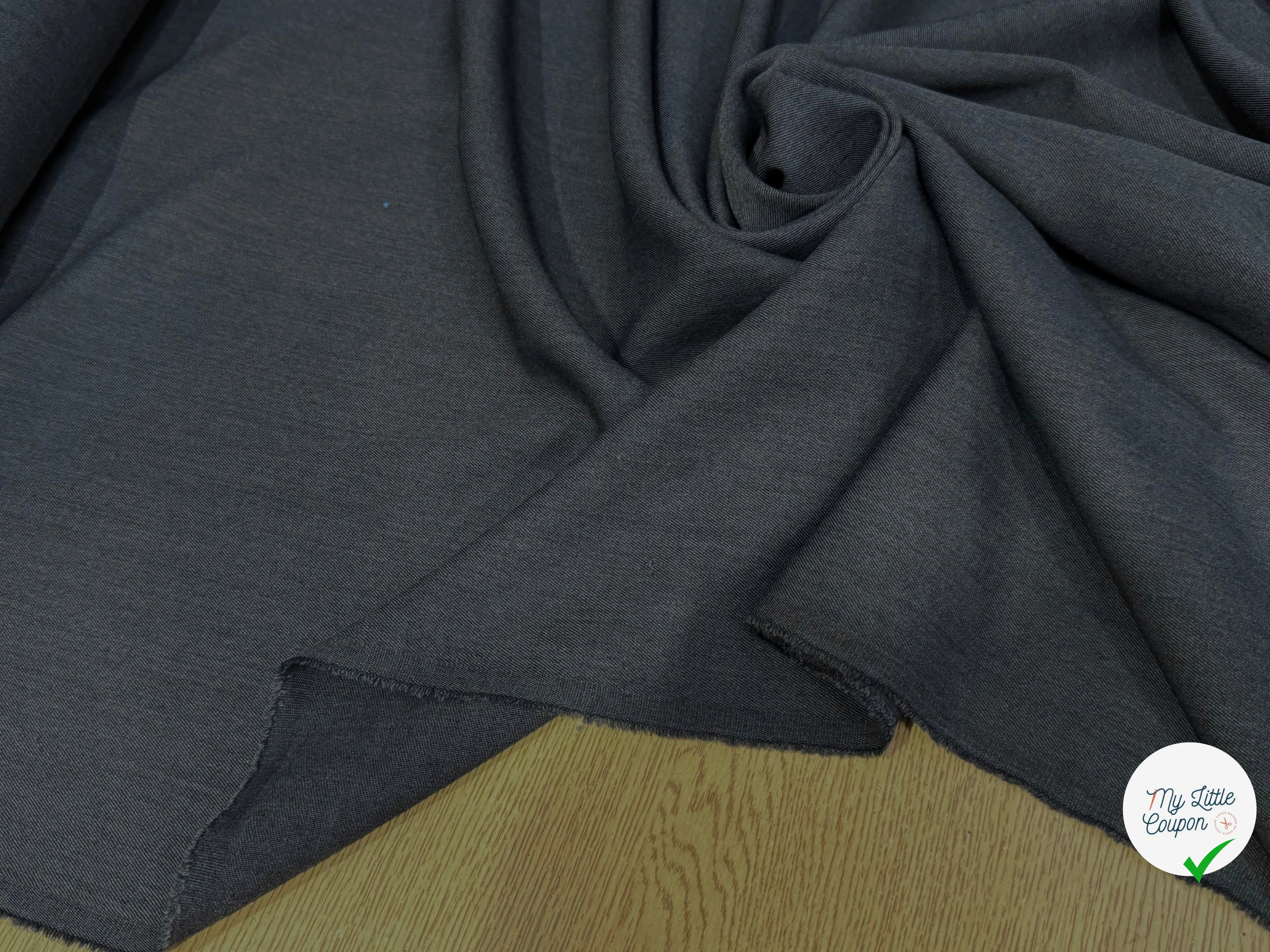 DRAPERIE SERGÉE POLYLAINE ÉLÉGANTE GRIS FON - My Little Coupon