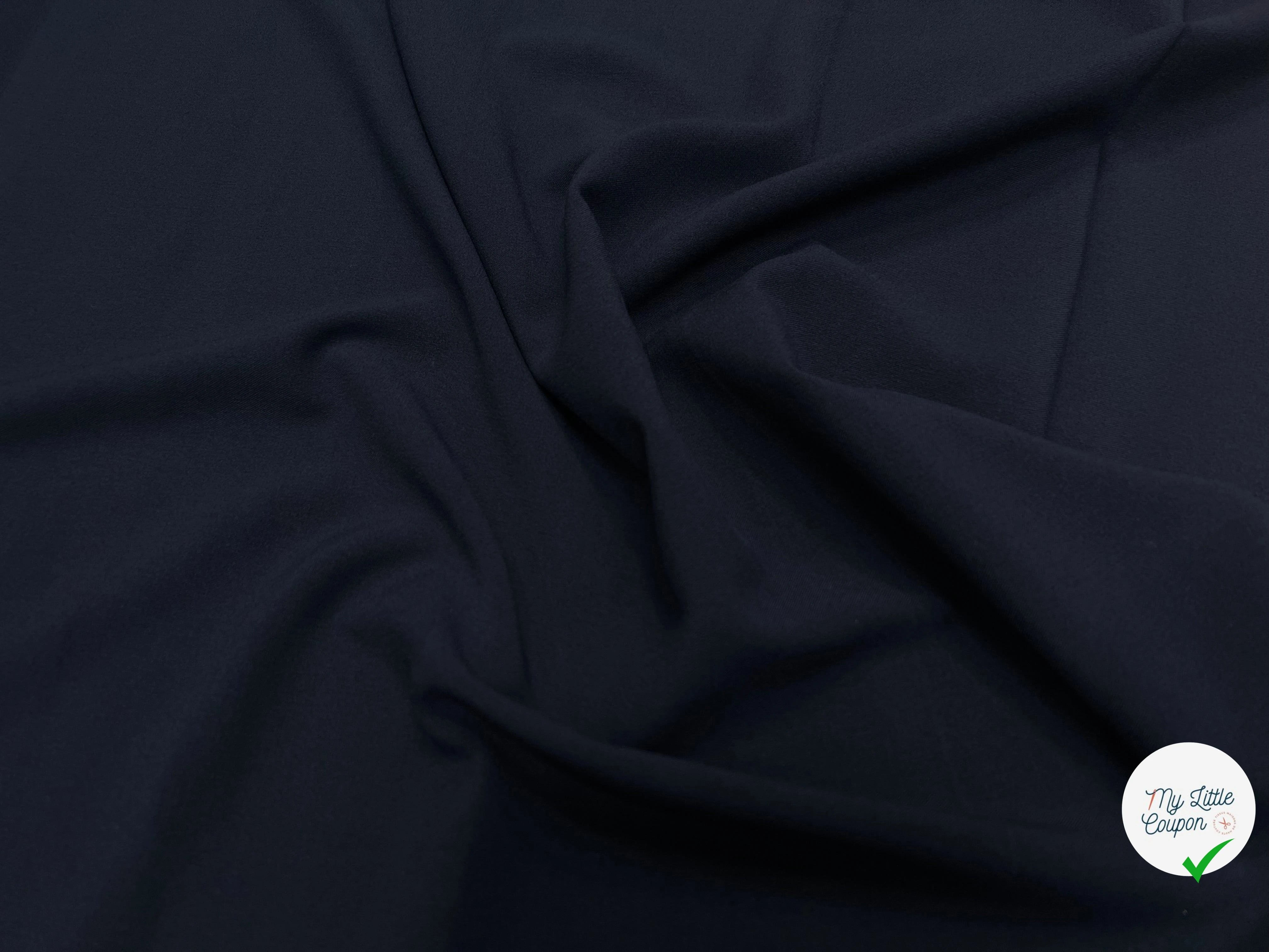 DRAPERIE SERGÉE UNIFORME POLYCOTON BLEU MARINE - My Little Coupon