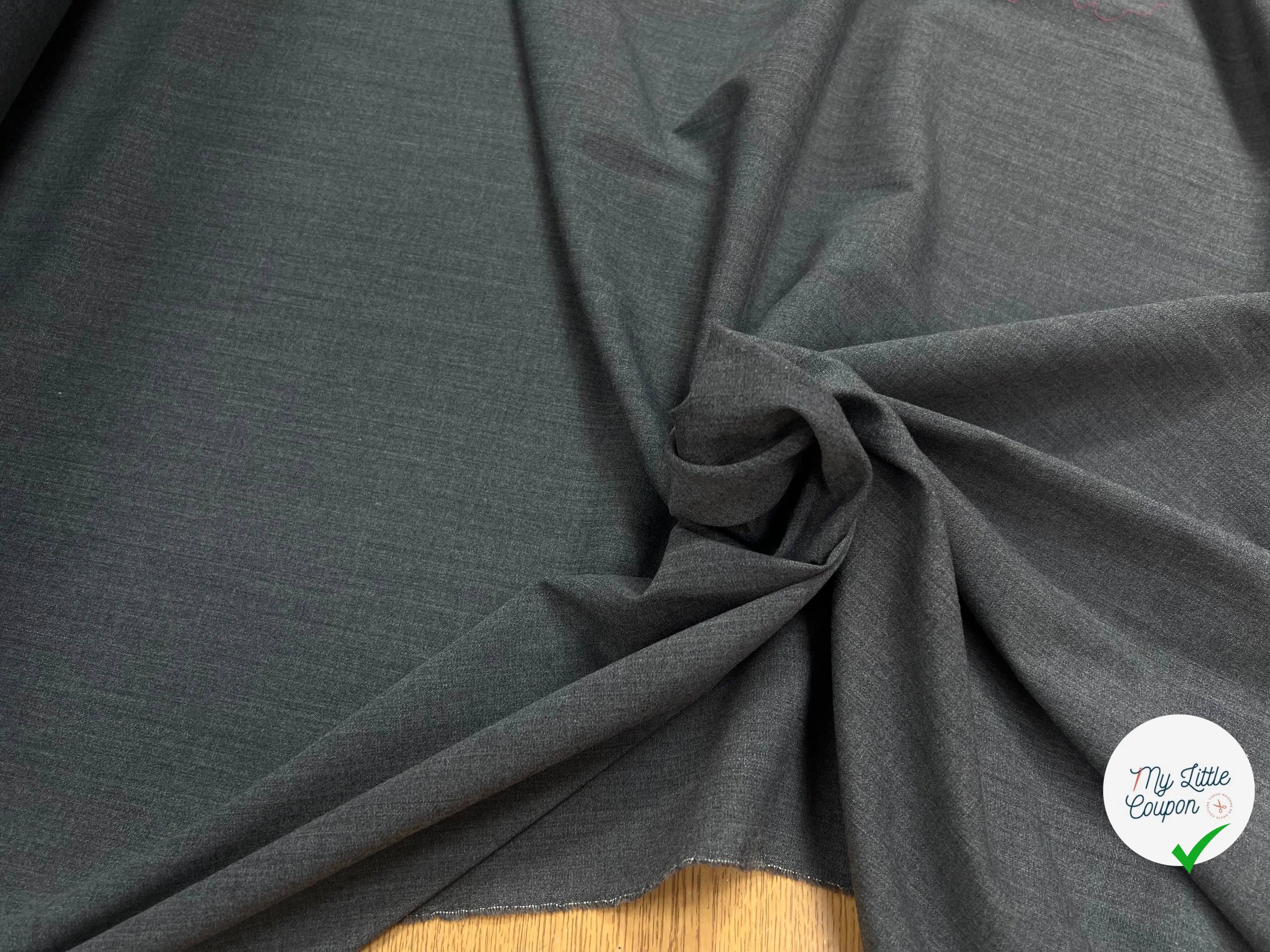 DRAPERIE STRETCH DE LAINE GRIS CHINÉE - My Little Coupon