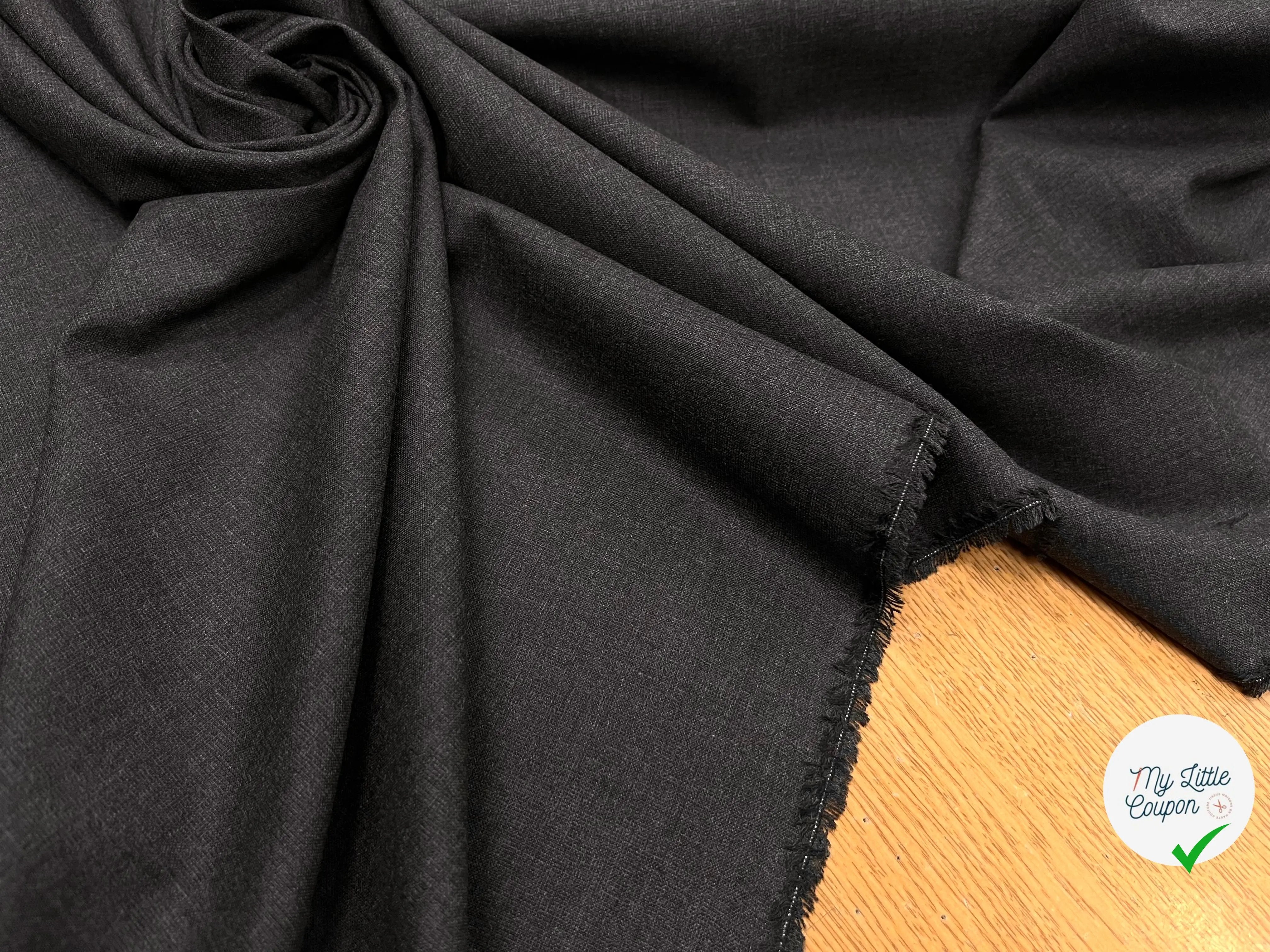 DRAPPERIE GRISE FONCÉ POLYVISCOSE OWENS CHINÉ - My Little Coupon
