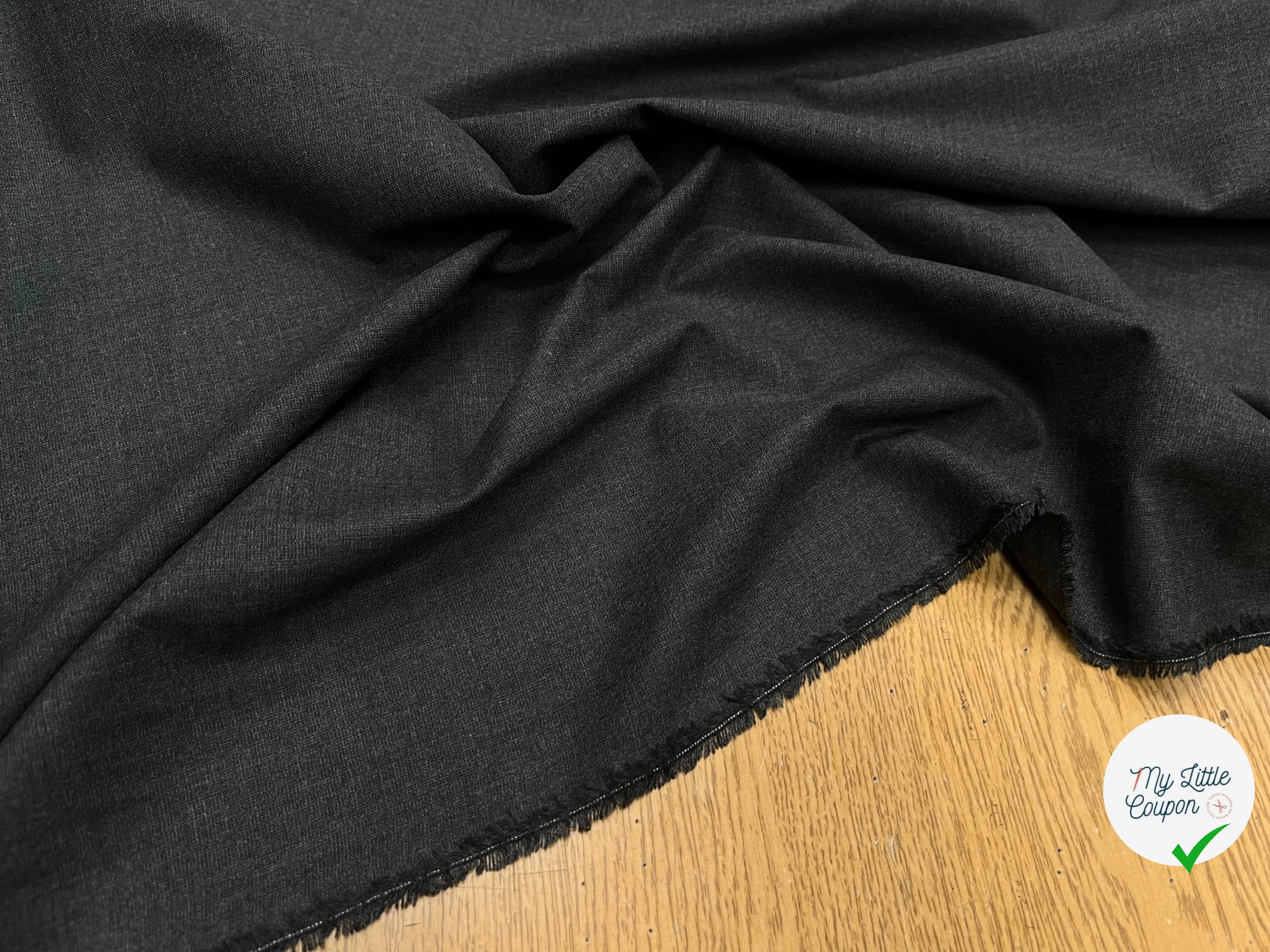 DRAPPERIE GRISE FONCÉ POLYVISCOSE OWENS CHINÉ - My Little Coupon