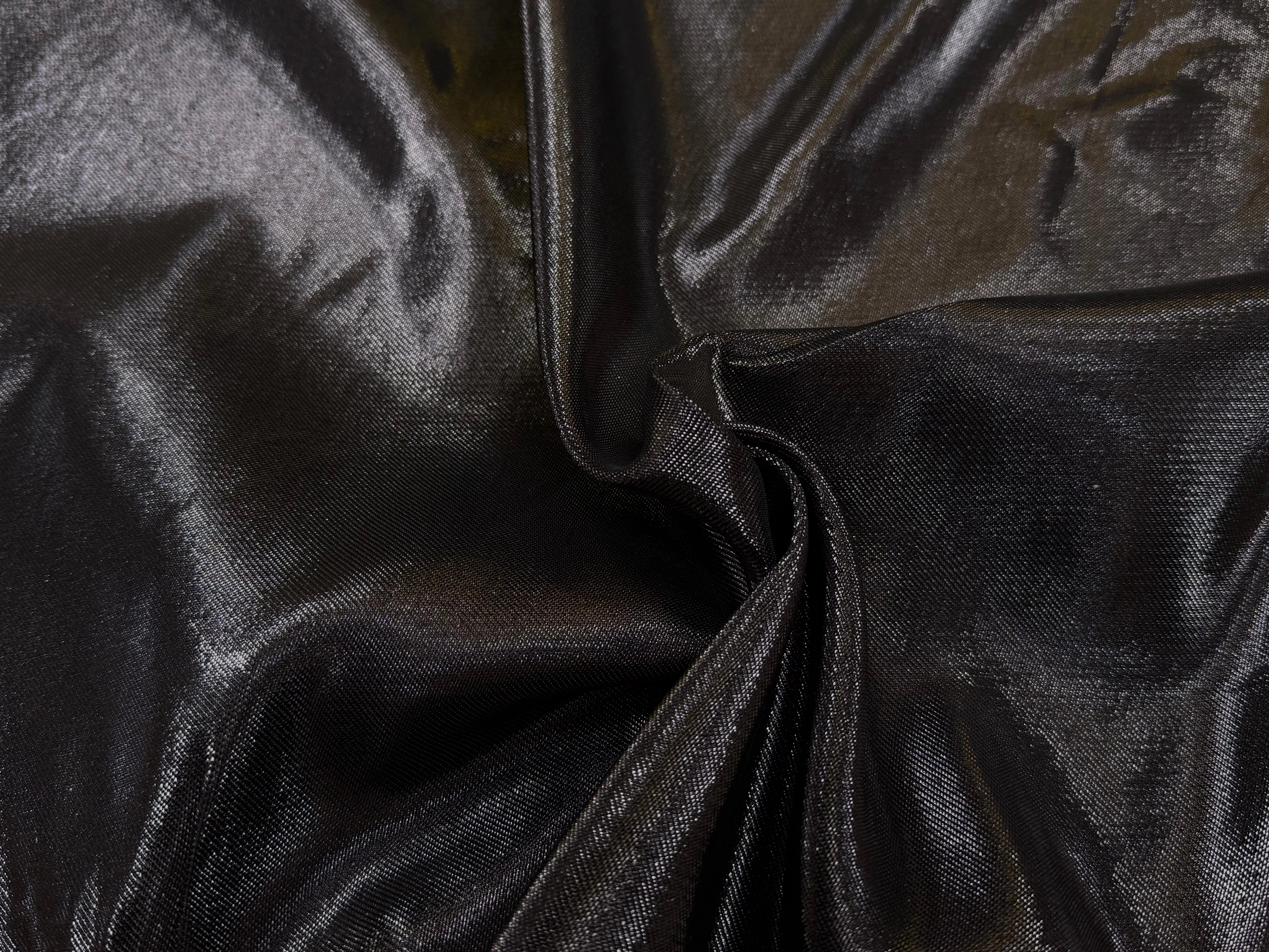 DRILL CHANGEANT POLYVISCOSE SHINY NOIR - My Little Coupon
