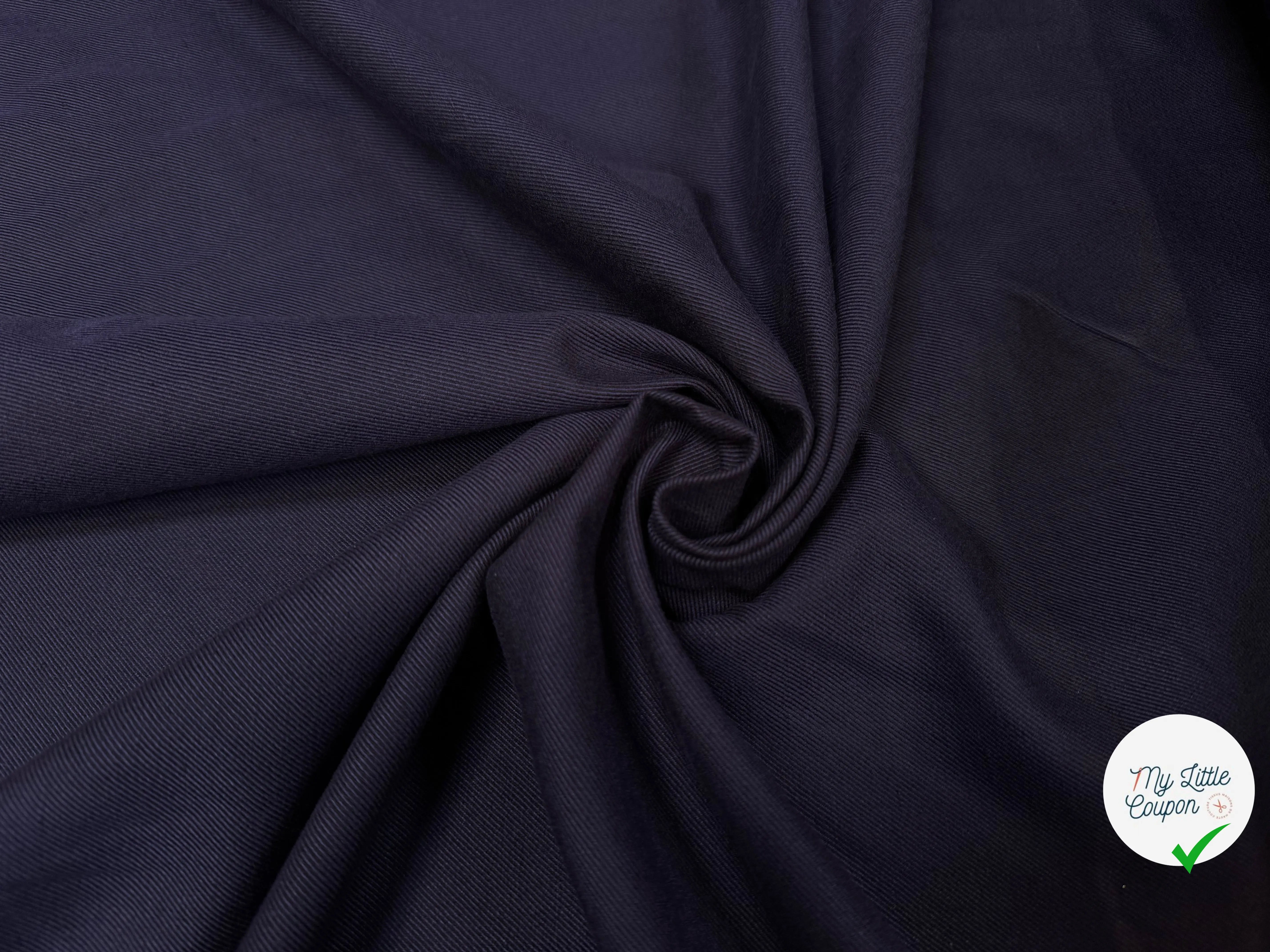 DRILL LOURD VISCOSE LIN NAVY - My Little Coupon