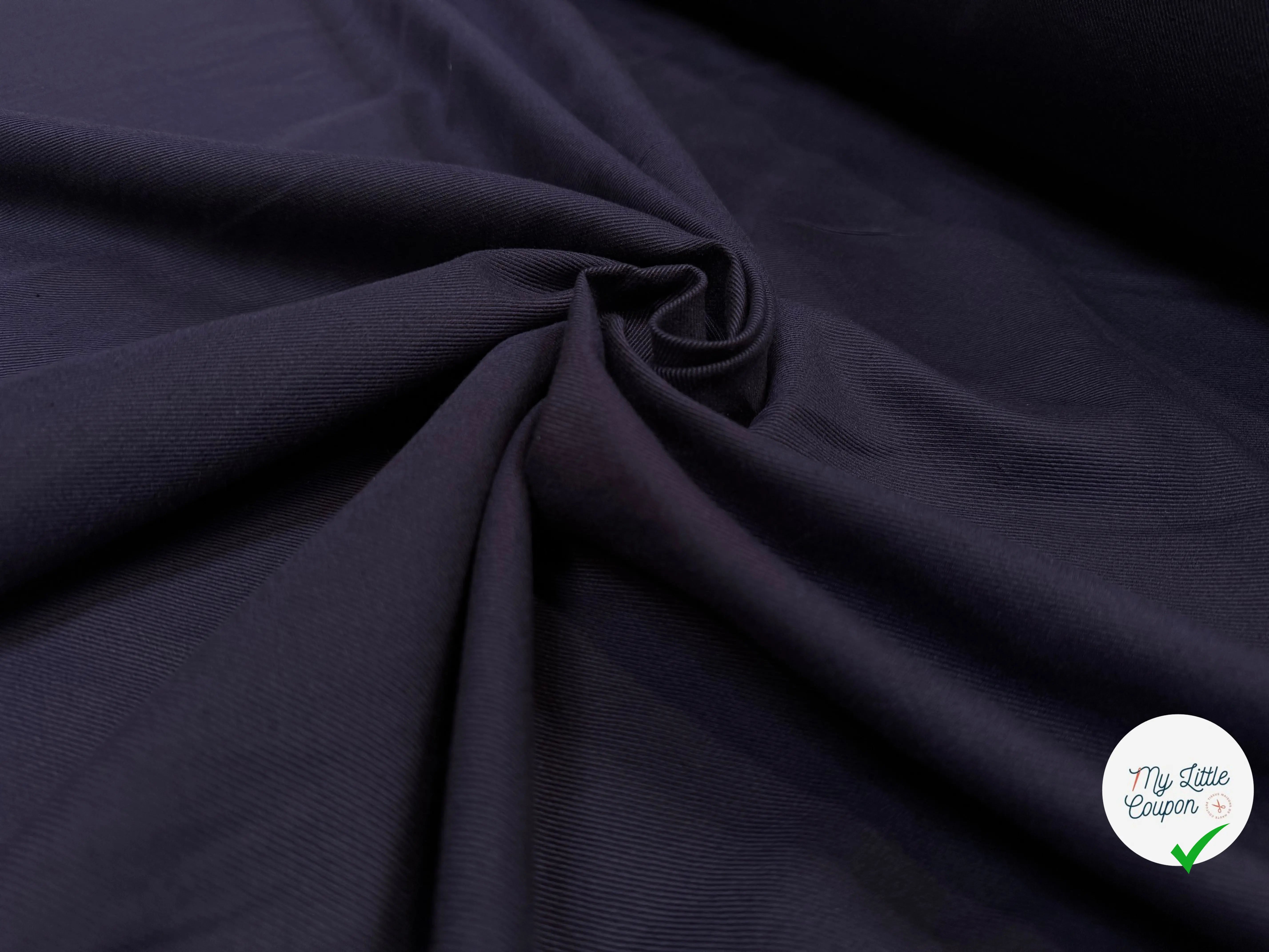 DRILL LOURD VISCOSE LIN NAVY - My Little Coupon