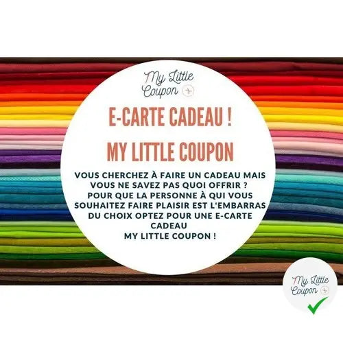 E-Carte Cadeau 200€ - My Little Coupon - tissu - coudre