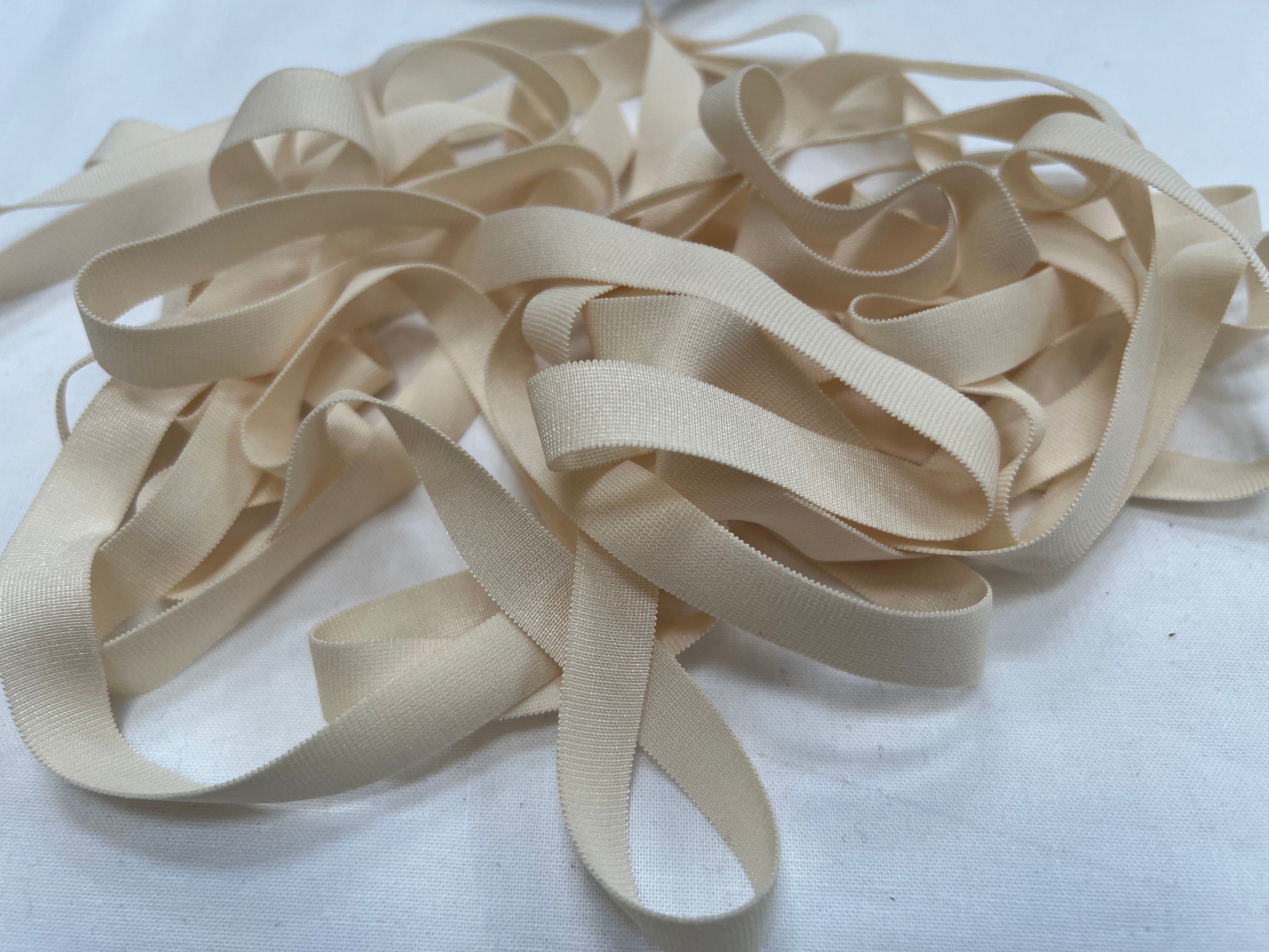 ÉLASTIQUE PLAT LINGERIE BLANC CASSÉ 12mm le rouleau de 30m - My Little Coupon