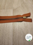 FERMETURE RIRI METAL SÉPARABLE 90CM MARRON NOISETTE - My Little Coupon