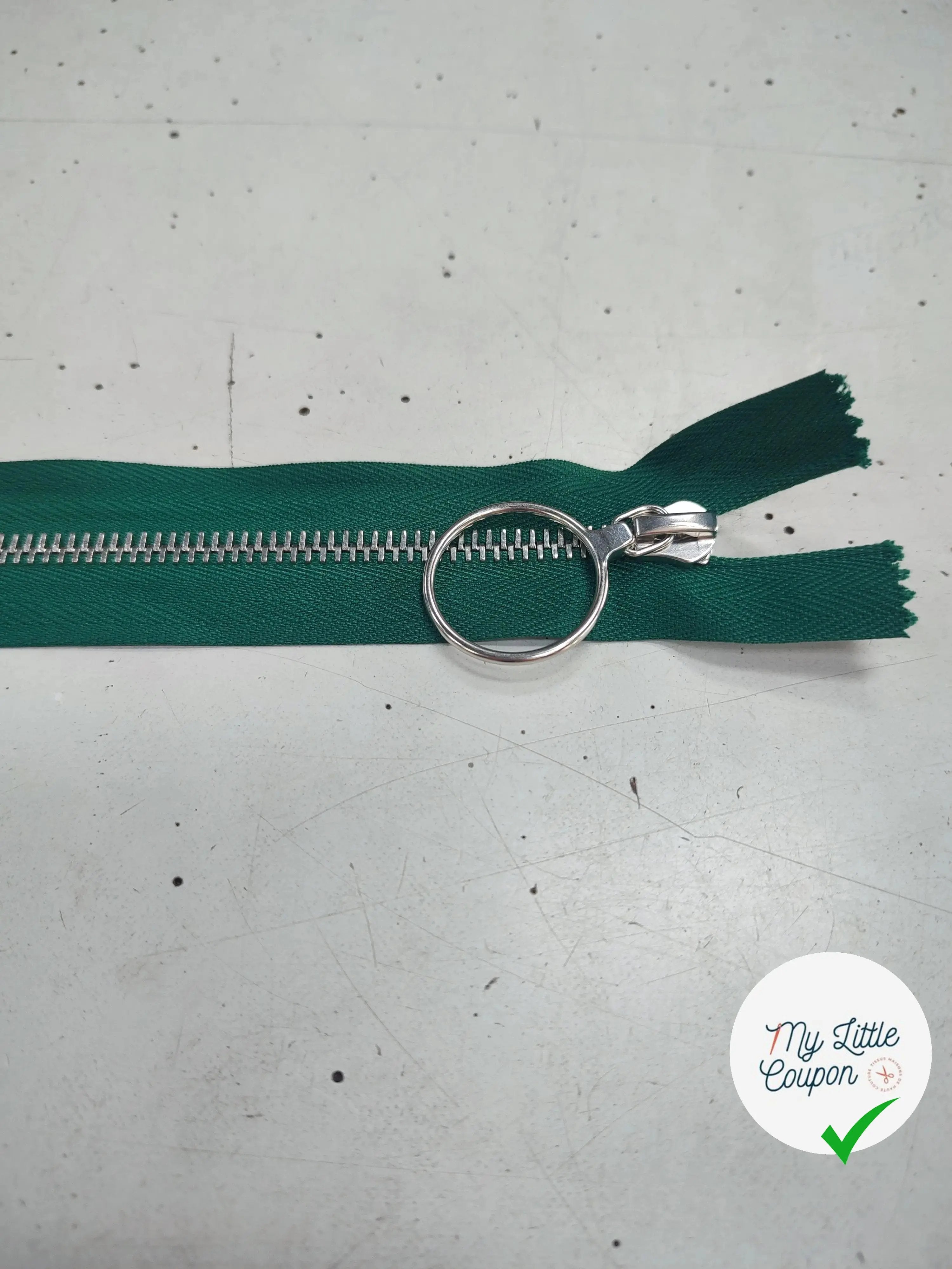 FERMETURE RIRI METAL NON SÉPARABLE 35CM VERT SAPIN - My Little Coupon