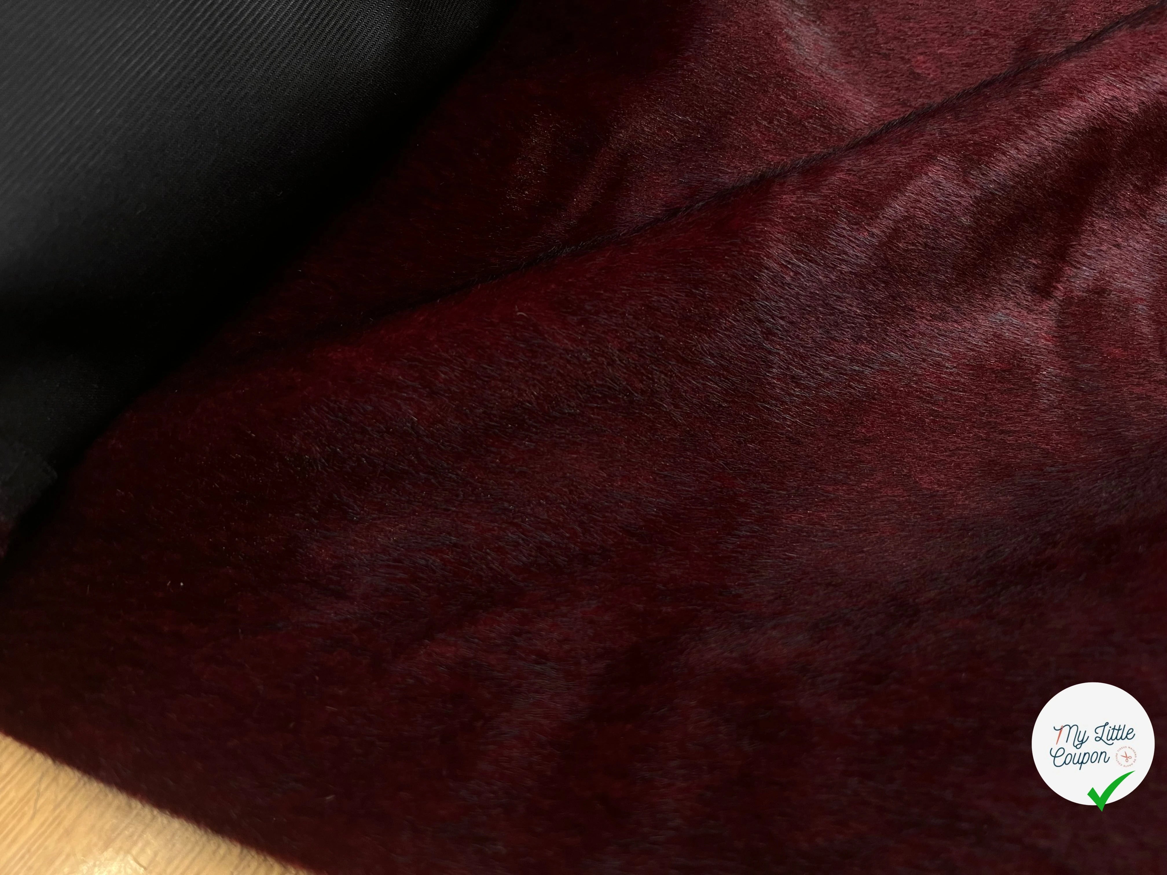 FAUSSE FOURRURE COULEUR VIN CONTRECOLLÉ 155CM - My Little Coupon
