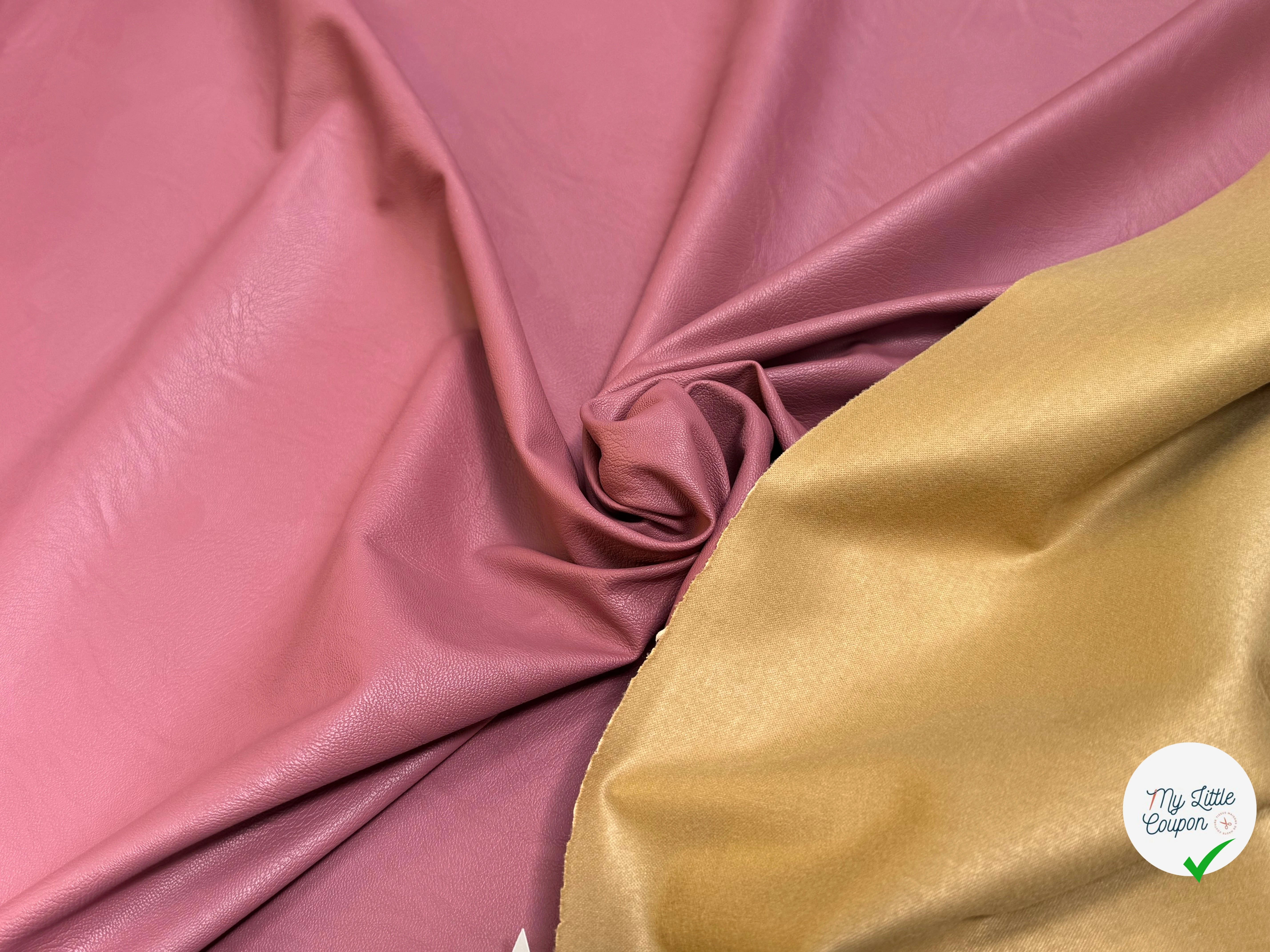 FAUX CUIR SOUPLE ROSE STRETCH - My Little Coupon