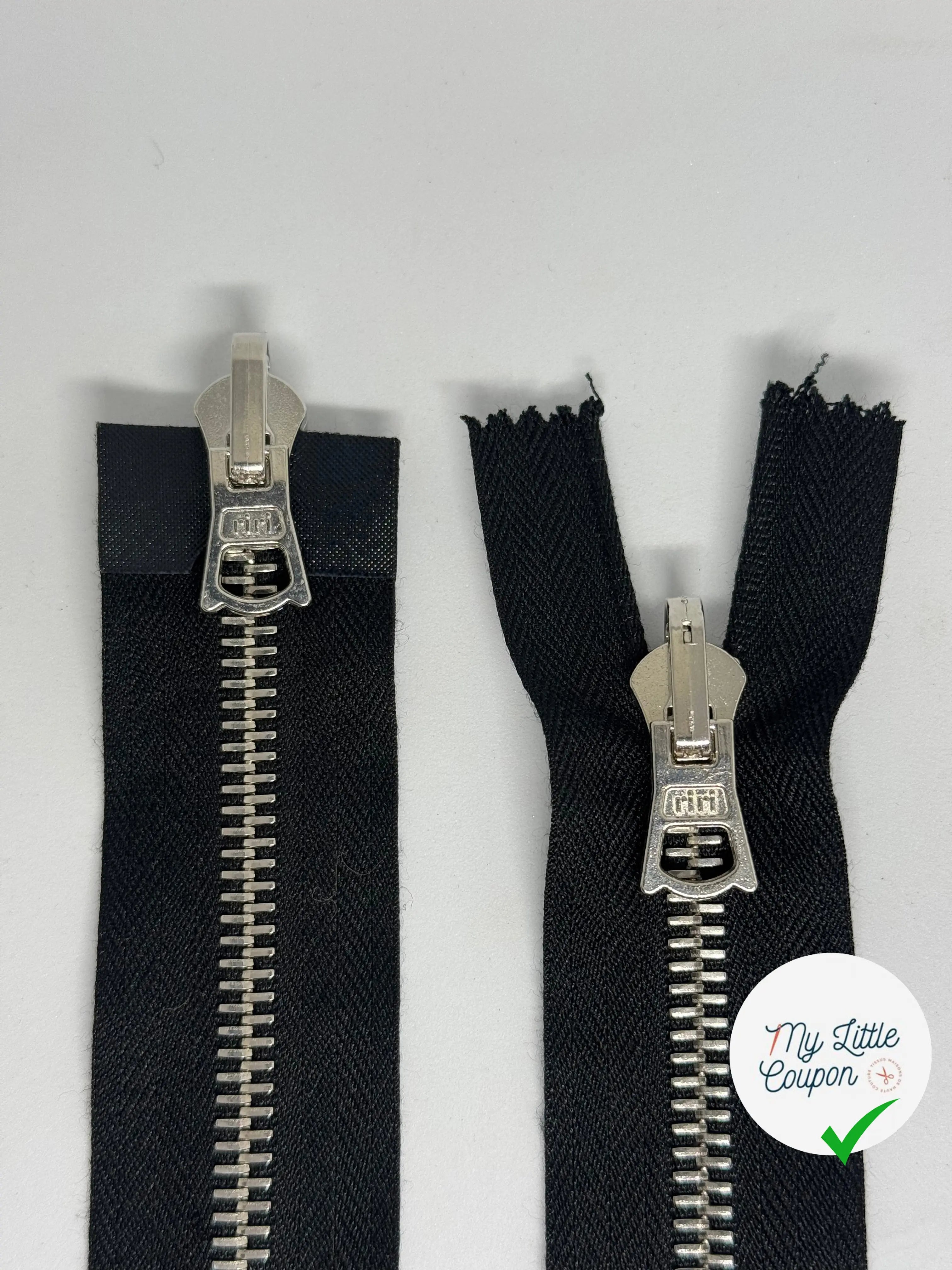FERMETURE DOUBLE CURSEUR REVERSIBLE NOIR 45CM - My Little Coupon