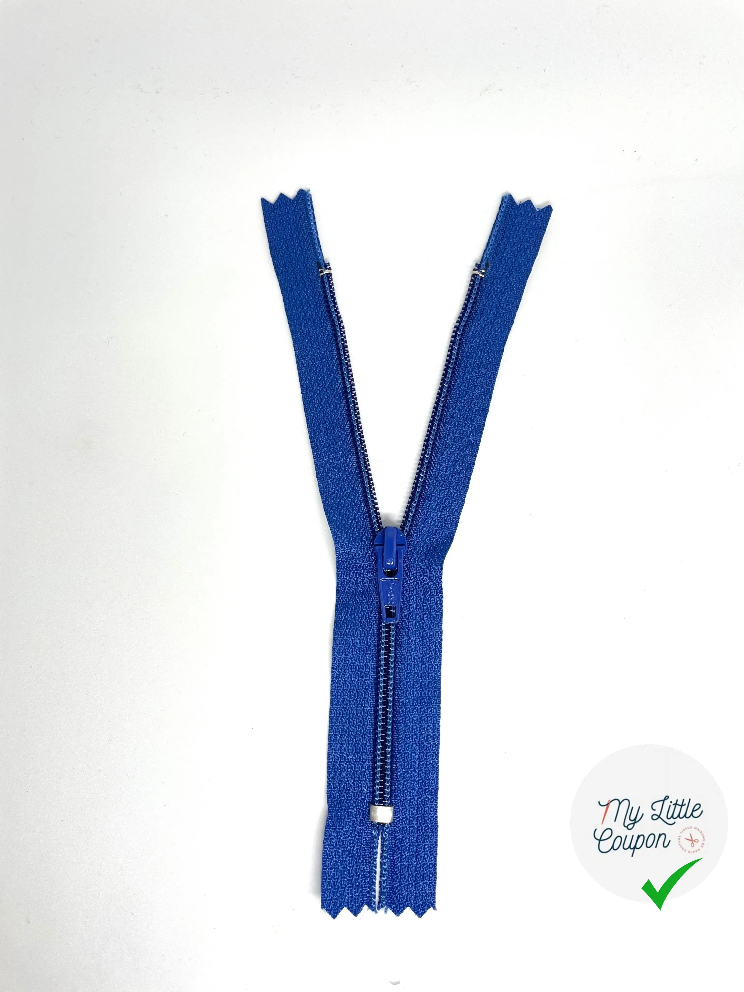 FERMETURE METAL NON SÉPARABLE 15CM BLEU ROI - My Little Coupon