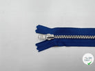 FERMETURE NON SÉPARABLE MÉTAL ARGENT COLORIS BLEU 15CM - My Little Coupon - tissu - coudre