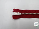 FERMETURE NON SÉPARABLE MÉTAL ARGENT COLORIS ROUGE VIN 10CM - My Little Coupon - tissu - coudre