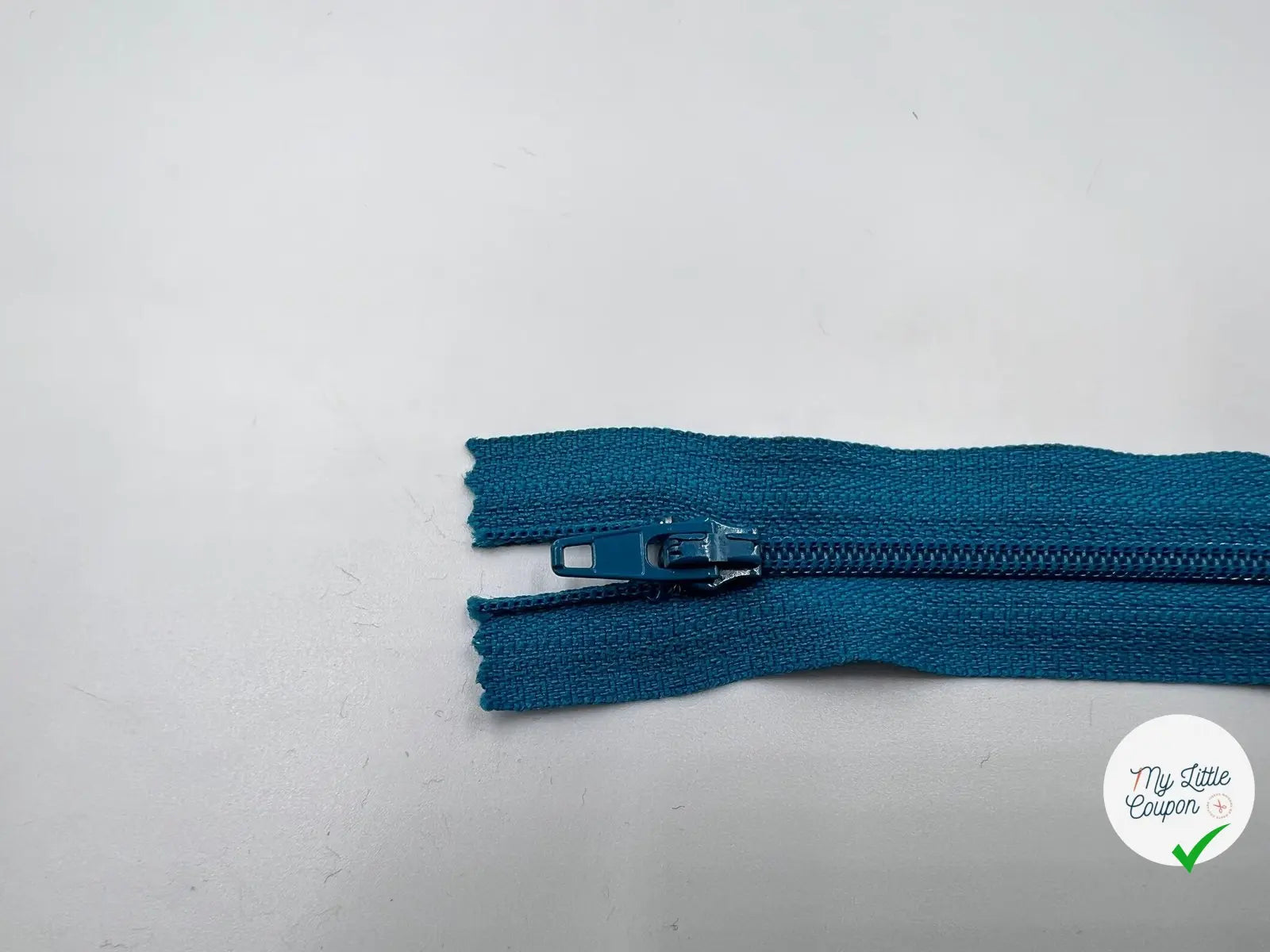 FERMETURE NON SÉPARABLE POLYESTER COLORIS BLEU CANARD 15CM - My Little Coupon - tissu - coudre