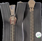 FERMETURE RIRI MÉTAL DORÉ M8 DOUBLE VOIES 90CM GRISE - My Little Coupon