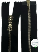 FERMETURE RIRI METAL DORÉ SÉPARABLE 110CM M4 NOIRE - My Little Coupon