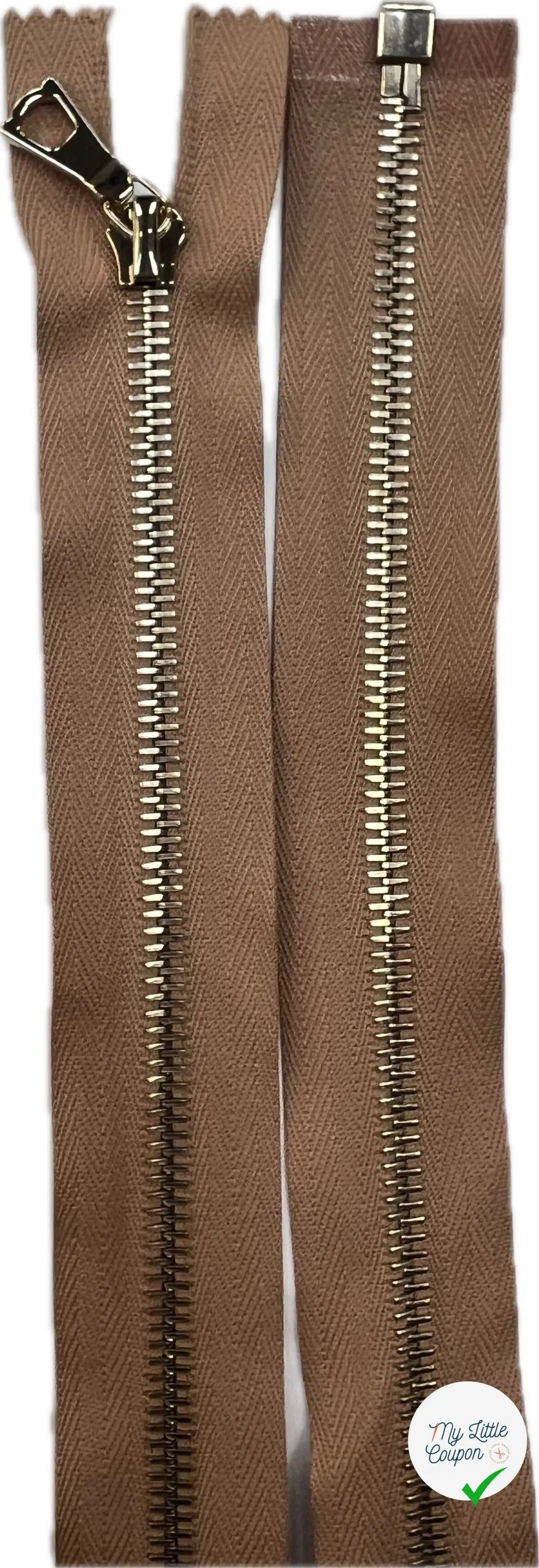 FERMETURE RIRI MÉTAL DORÉ SÉPARABLE 80CM M6 NUDE - My Little Coupon