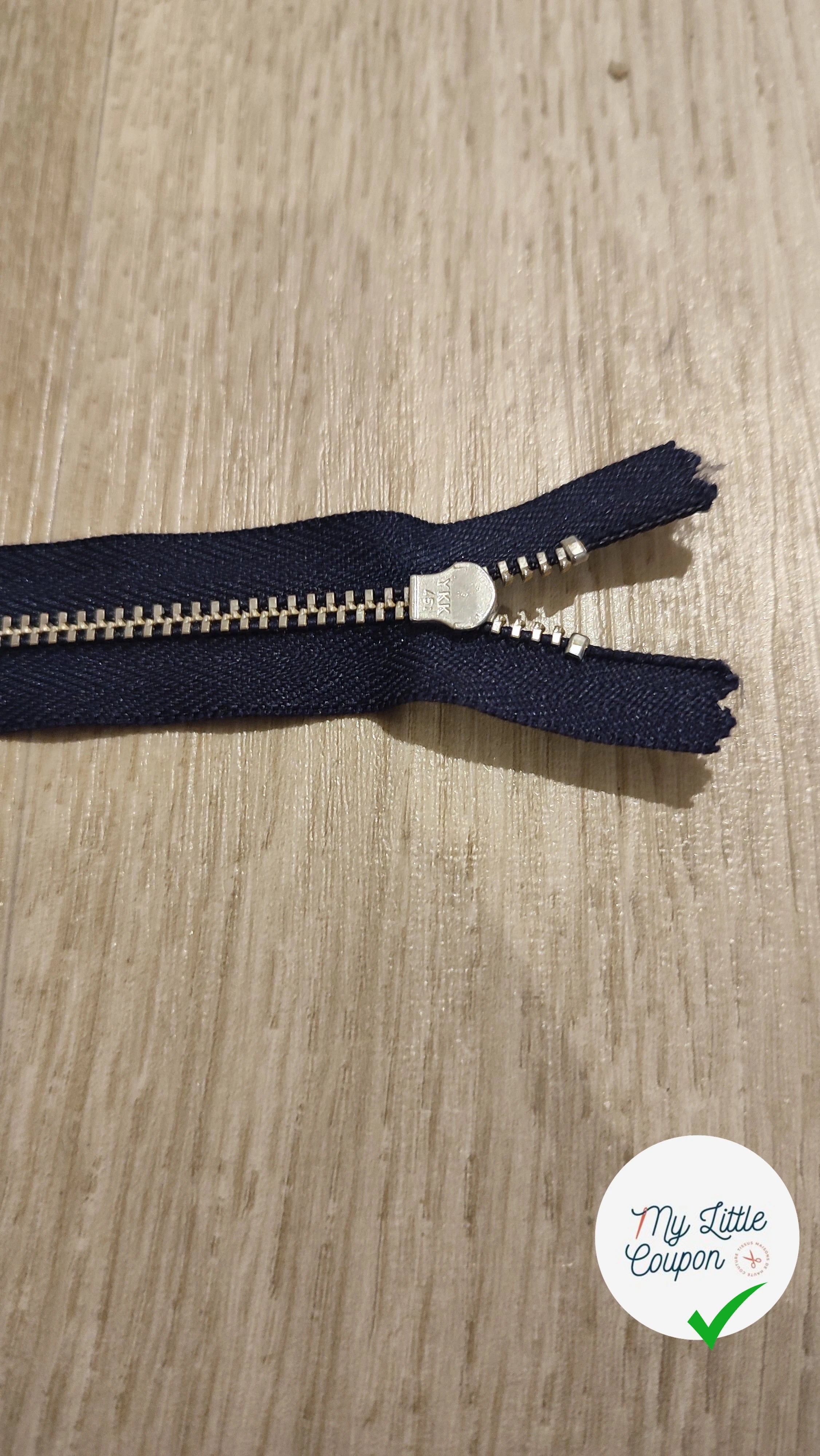 FERMETURE RIRI METAL NON SÉPARABLE 10CM BLEU NUIT - My Little Coupon
